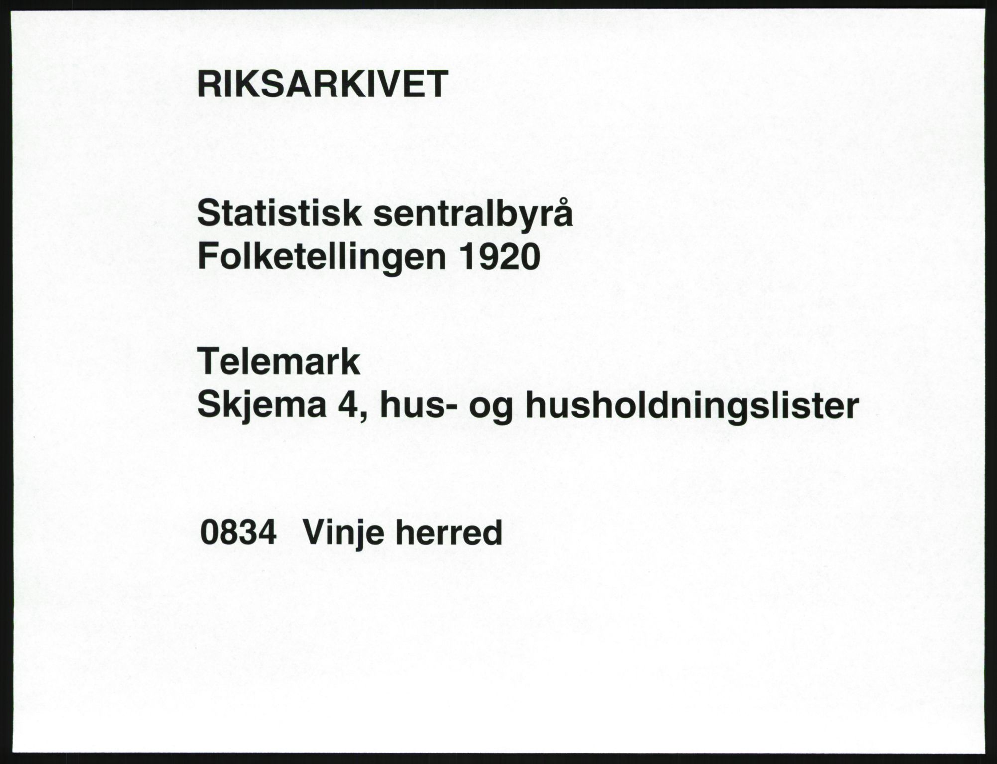 SAKO, 1920 census for Vinje, 1920, p. 49