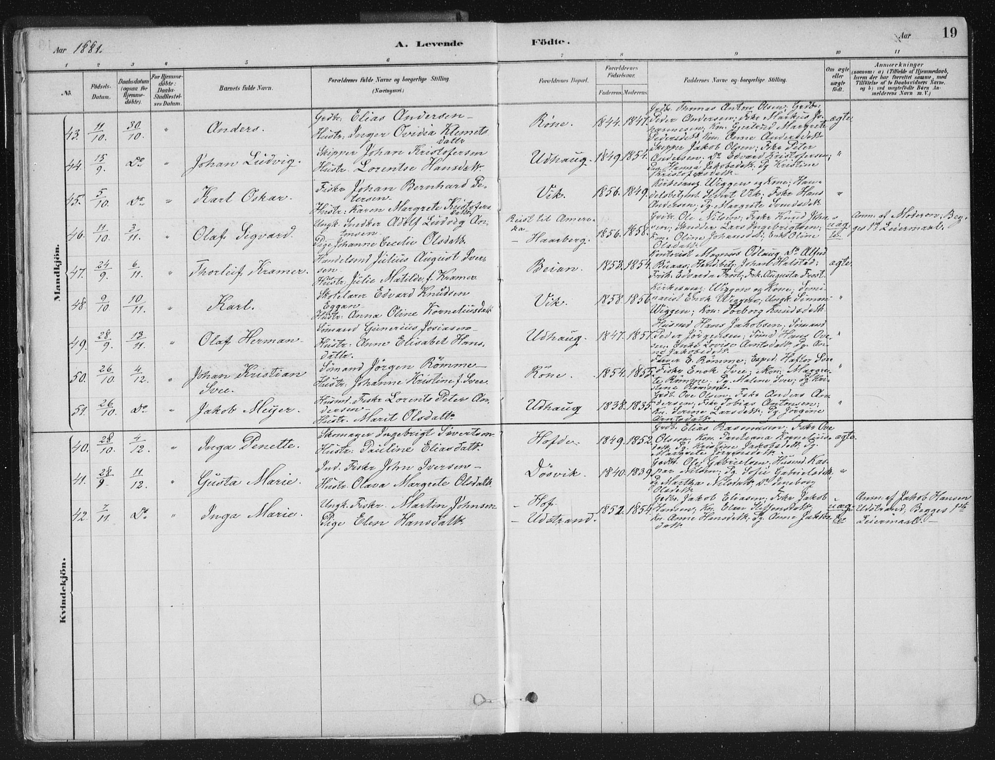 Ministerialprotokoller, klokkerbøker og fødselsregistre - Sør-Trøndelag, SAT/A-1456/659/L0739: Parish register (official) no. 659A09, 1879-1893, p. 19