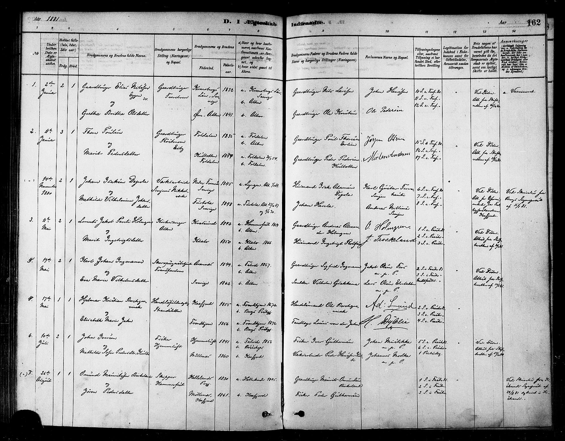 Alta sokneprestkontor, SATØ/S-1338/H/Ha/L0002.kirke: Parish register (official) no. 2, 1879-1892, p. 162