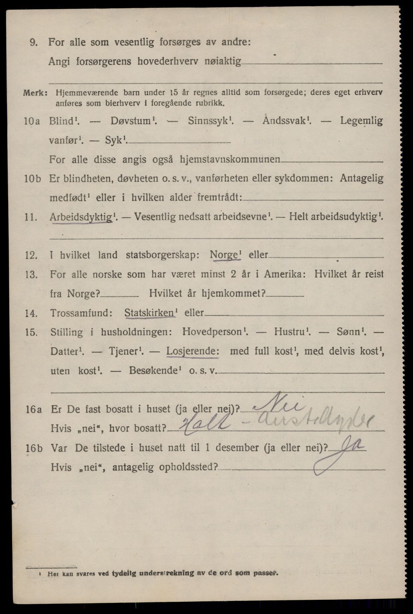 SAKO, 1920 census for Nissedal, 1920, p. 3490