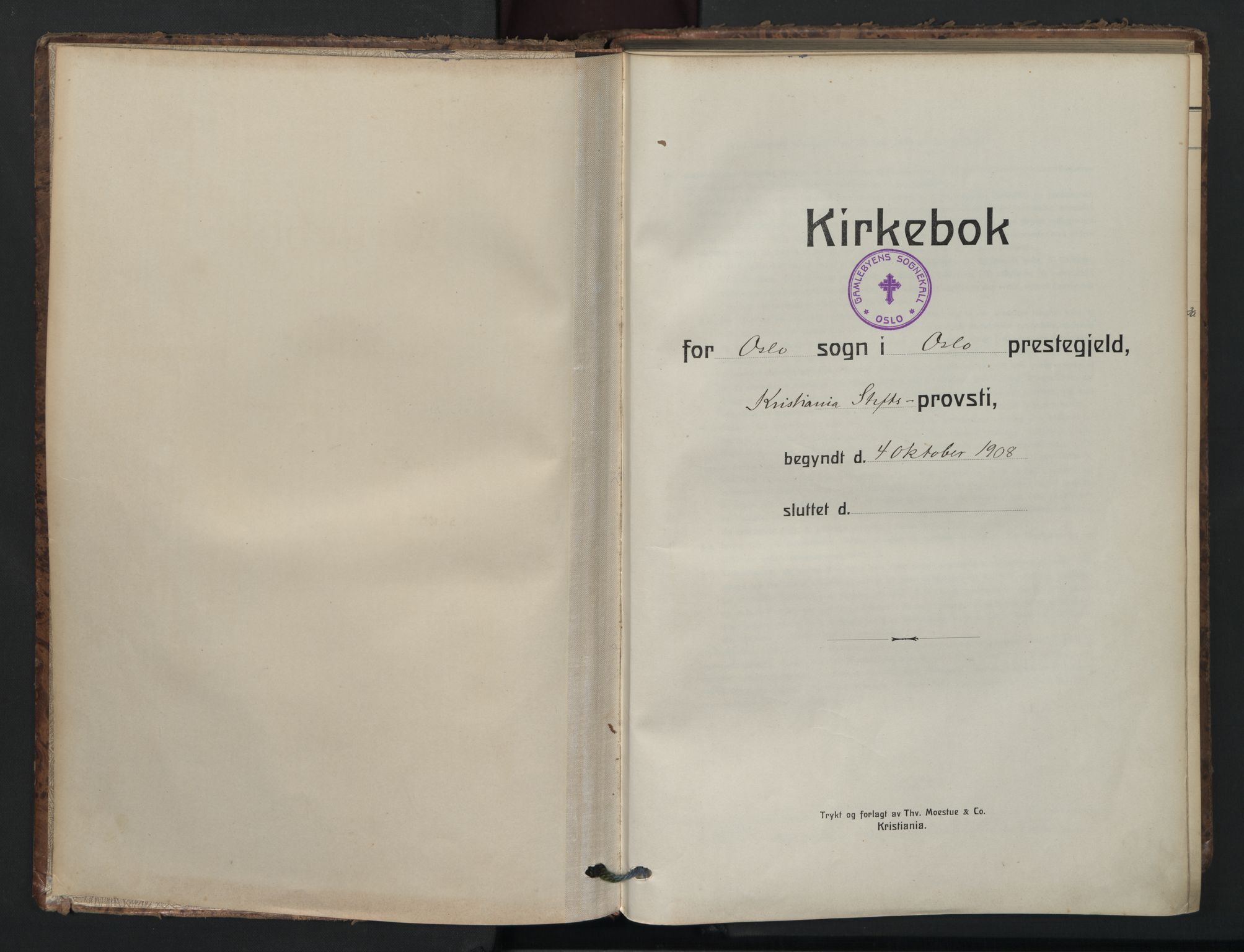Gamlebyen prestekontor Kirkebøker, SAO/A-10884/F/Fa/L0012: Parish register (official) no. 12, 1908-1941