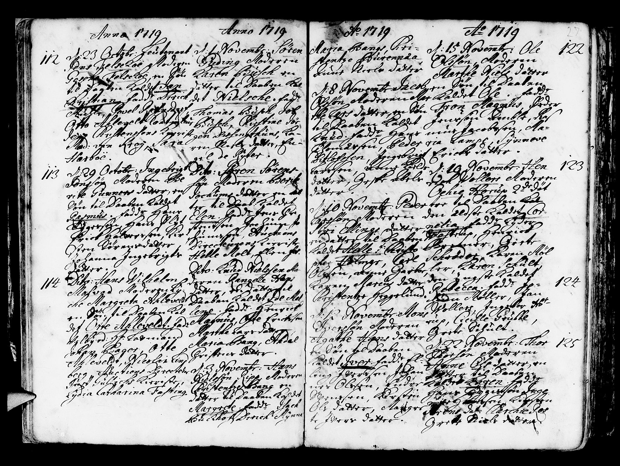 Nykirken Sokneprestembete, AV/SAB-A-77101/H/Haa/L0003: Parish register (official) no. A 3, 1717-1764, p. 27