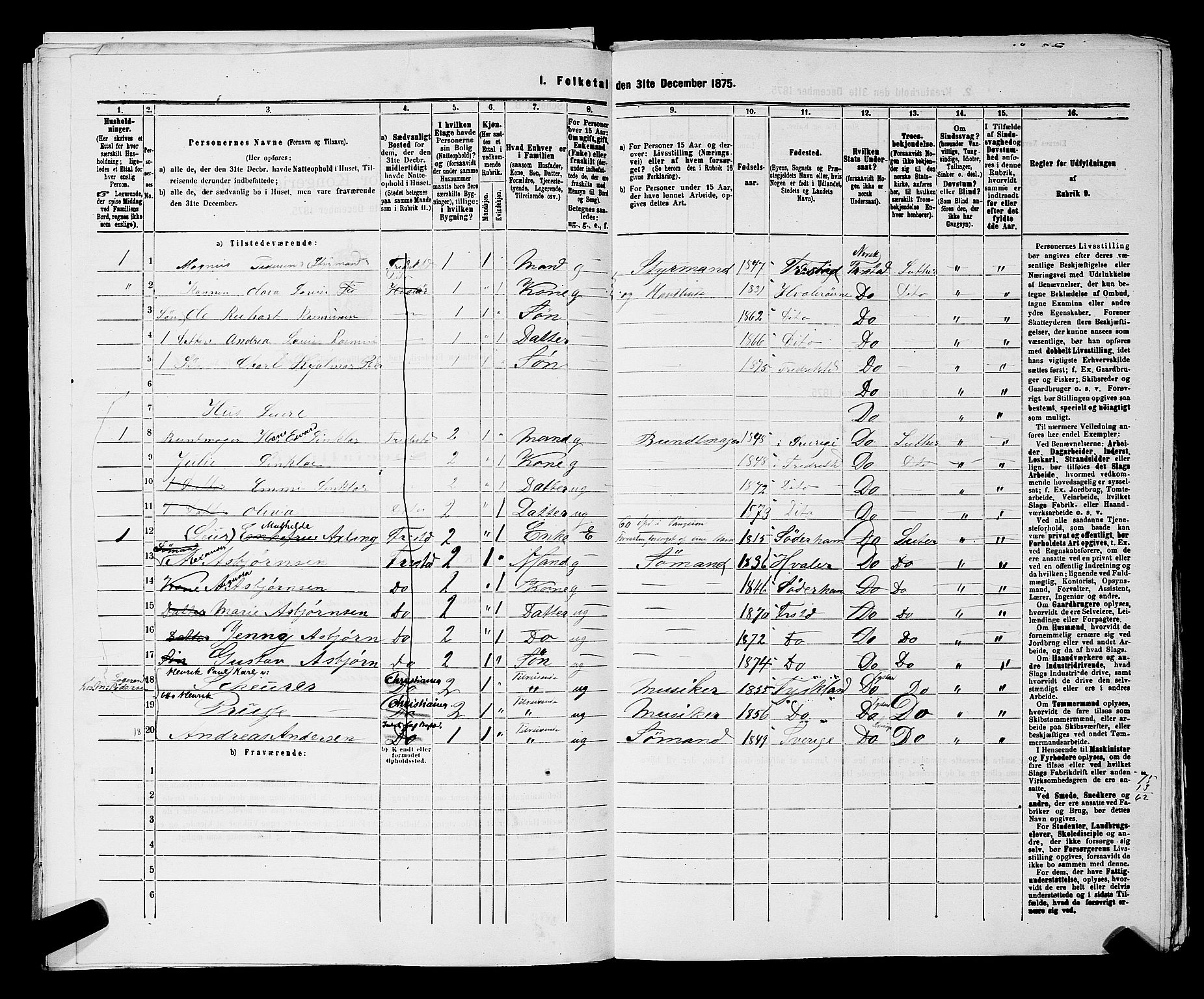 RA, 1875 census for 0103B Fredrikstad/Fredrikstad, 1875, p. 894