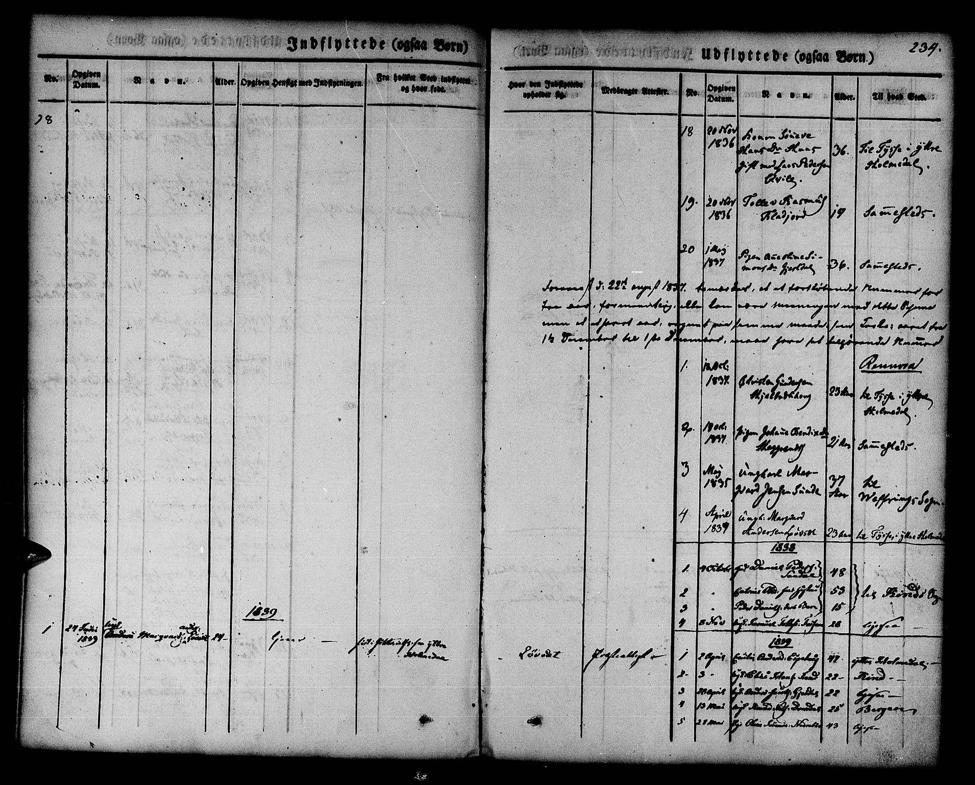 Jølster sokneprestembete, SAB/A-80701/H/Haa/Haaa/L0009: Parish register (official) no. A 9, 1833-1848, p. 234