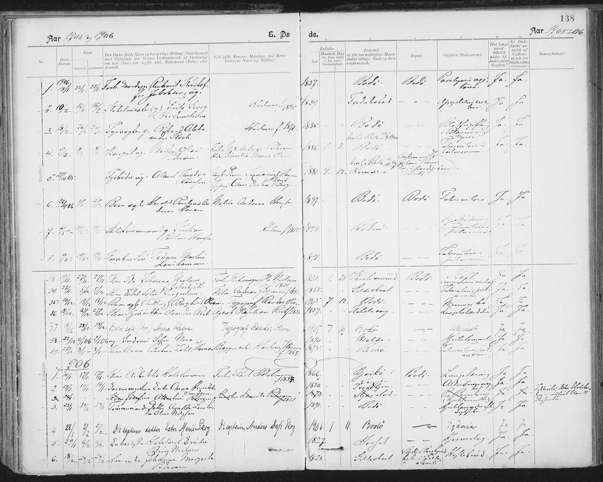 Ministerialprotokoller, klokkerbøker og fødselsregistre - Nordland, SAT/A-1459/801/L0012: Parish register (official) no. 801A12, 1900-1916, p. 138
