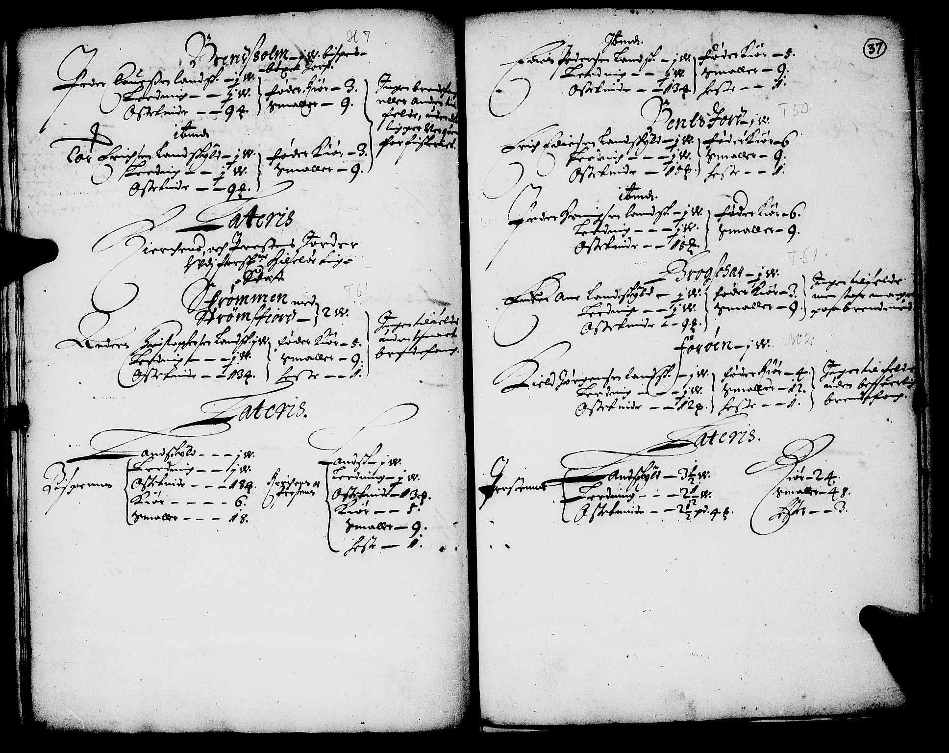 Rentekammeret inntil 1814, Realistisk ordnet avdeling, RA/EA-4070/N/Nb/Nba/L0059: Troms fogderi, 1667, p. 36b-37a