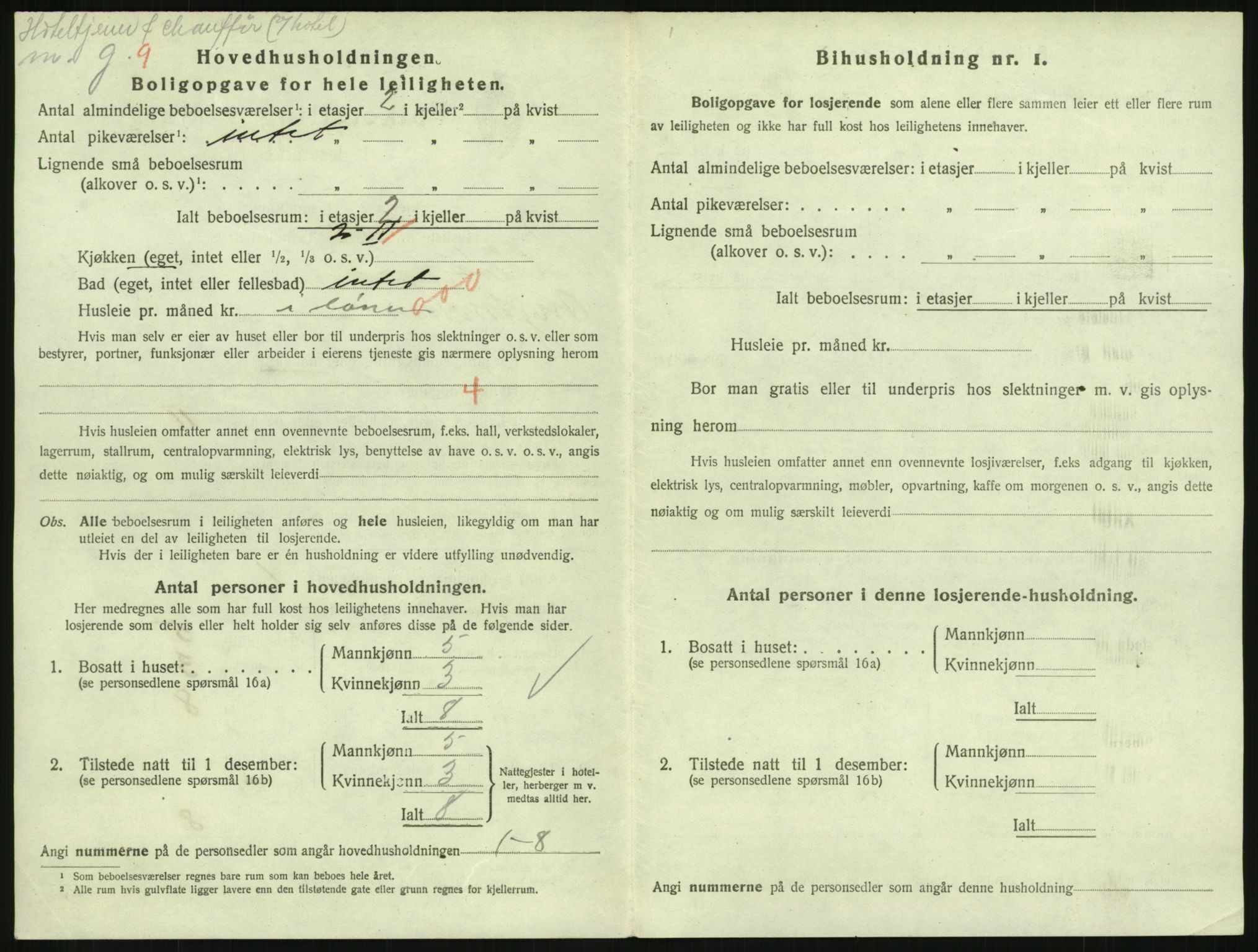 SAH, 1920 census for Lillehammer, 1920, p. 2577