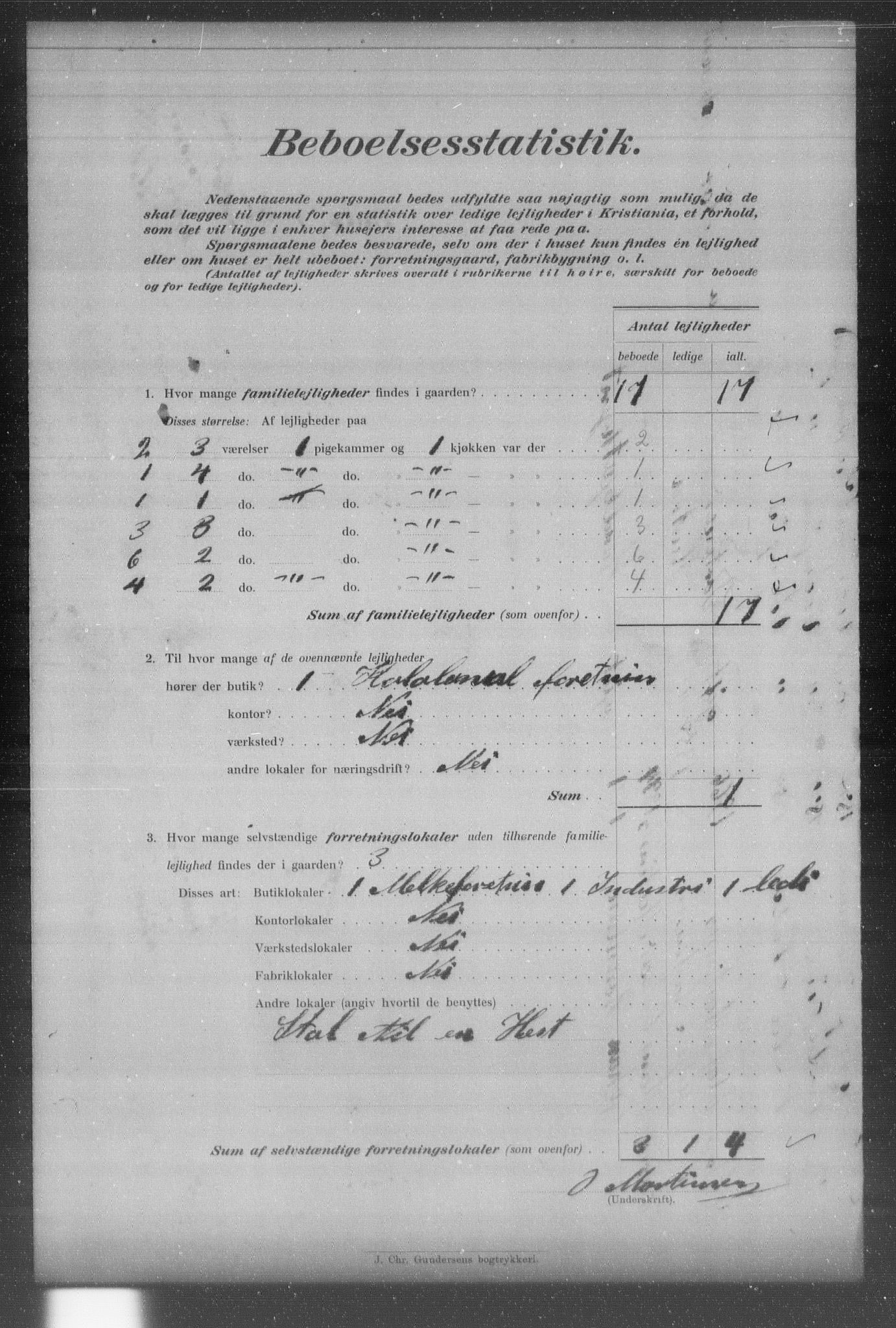 OBA, Municipal Census 1903 for Kristiania, 1903, p. 19734