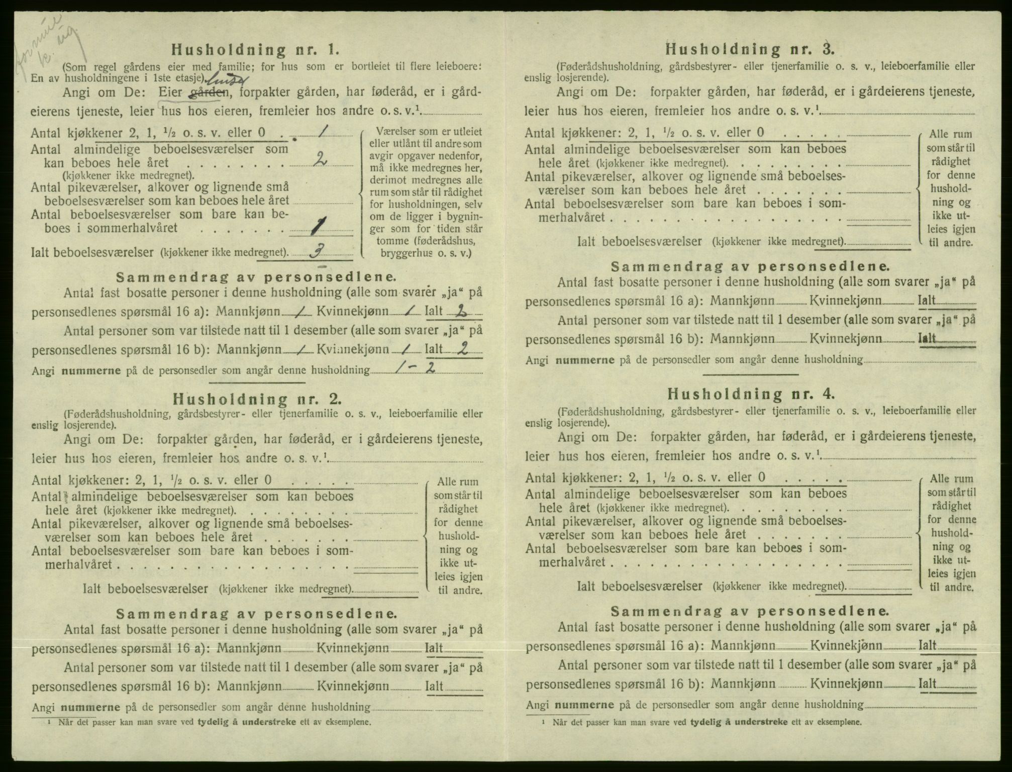 SAB, 1920 census for Voss, 1920, p. 112