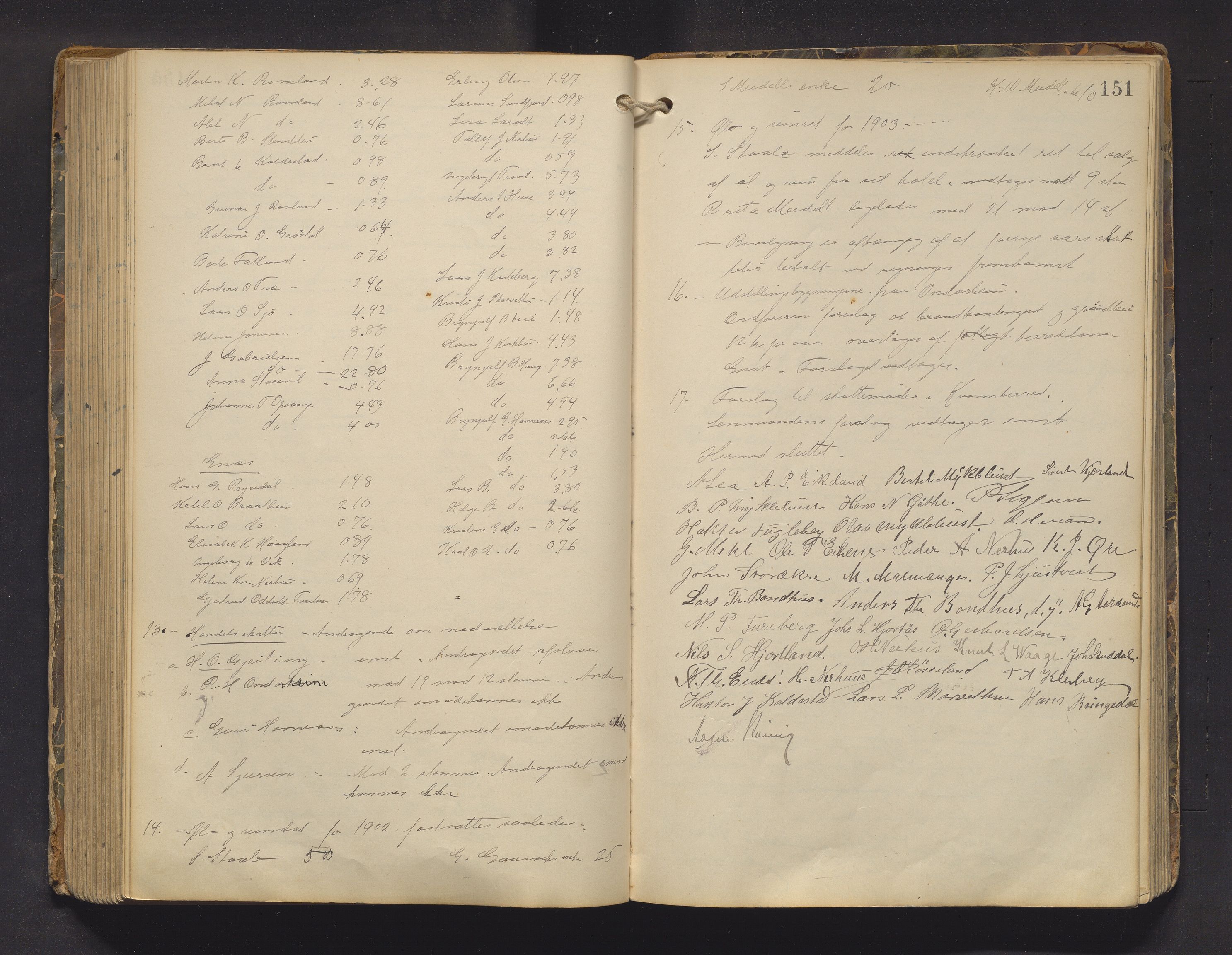 Kvinnherad kommune. Formannskapet, IKAH/1224-021/A/Aa/L0003: Møtebok for formannskap og heradstyre i Kvinnherad prestegjeld og styre i soknekommunane Kvinnherad, Ølve, Husnes og Ænes, 1896-1907, p. 151