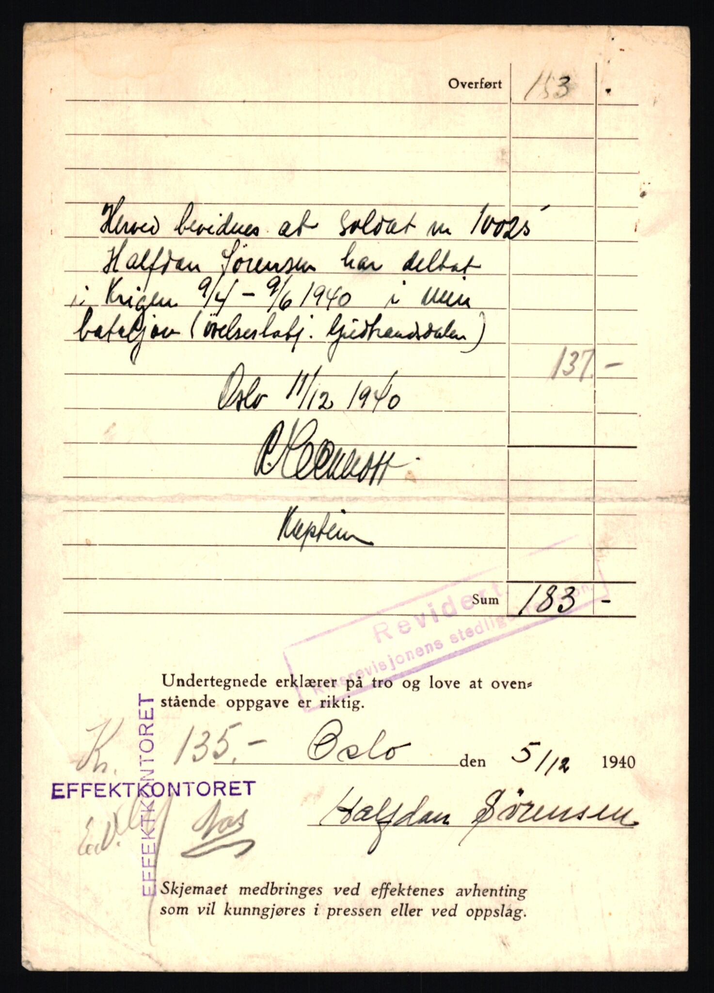 Justisdepartementet, Oppgjørsavdelingen, AV/RA-S-1056/G/Gb/L0083: Oppgaver over ettersøkte sivile effekter: Sørensen, H. - Tetlimo, 1940-1942