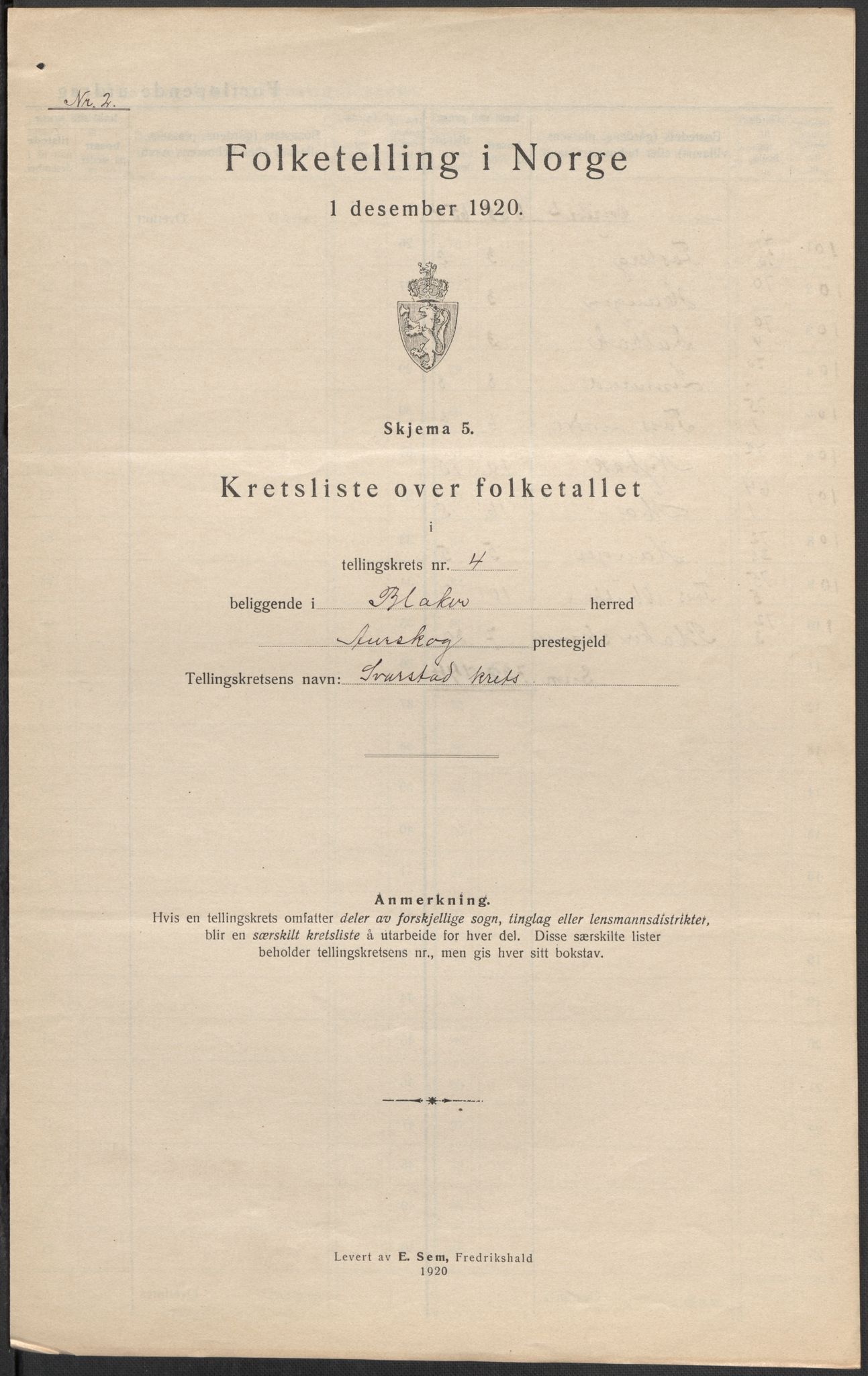 SAO, 1920 census for Blaker, 1920, p. 16