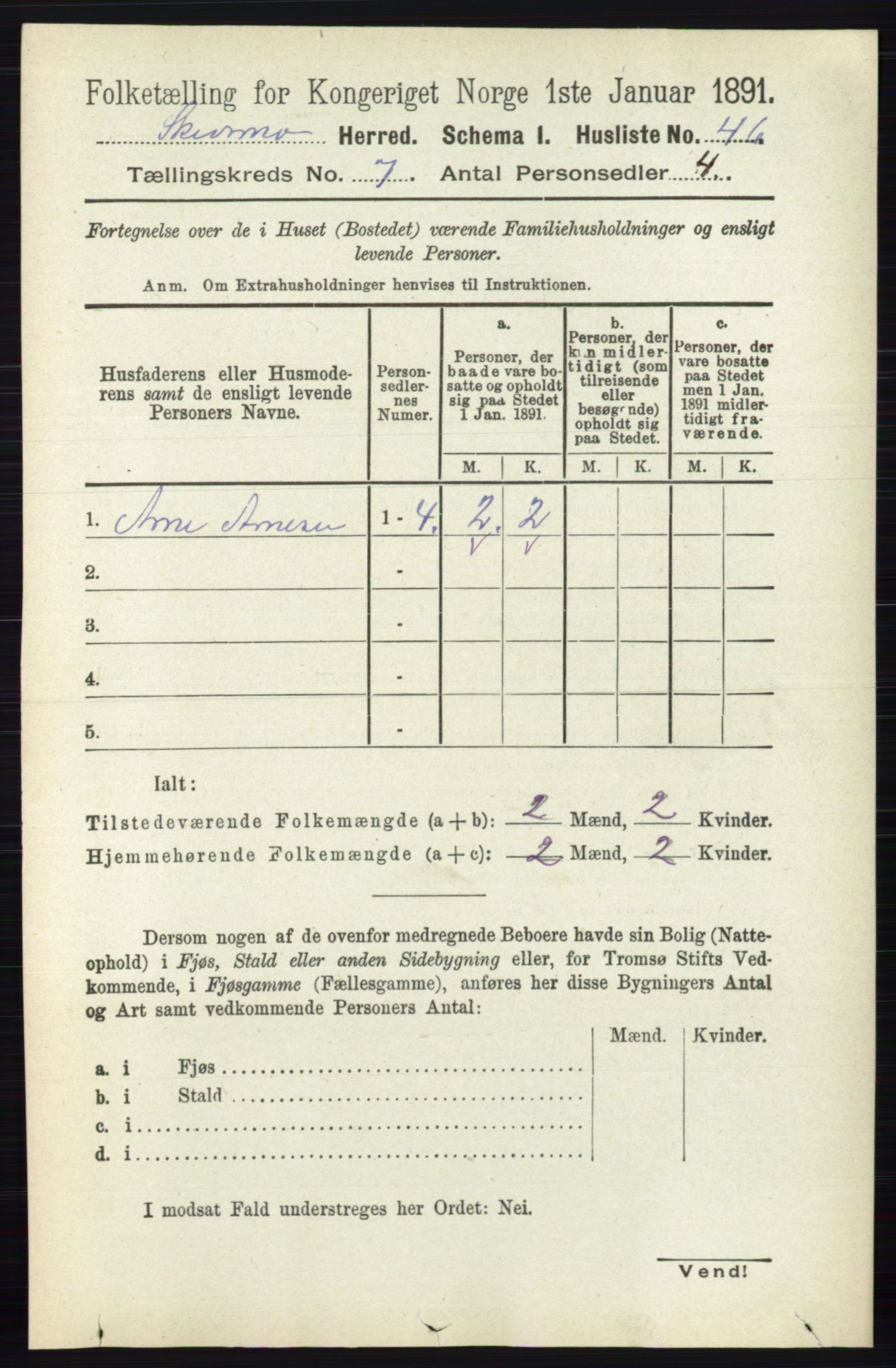 RA, 1891 census for 0231 Skedsmo, 1891, p. 3312
