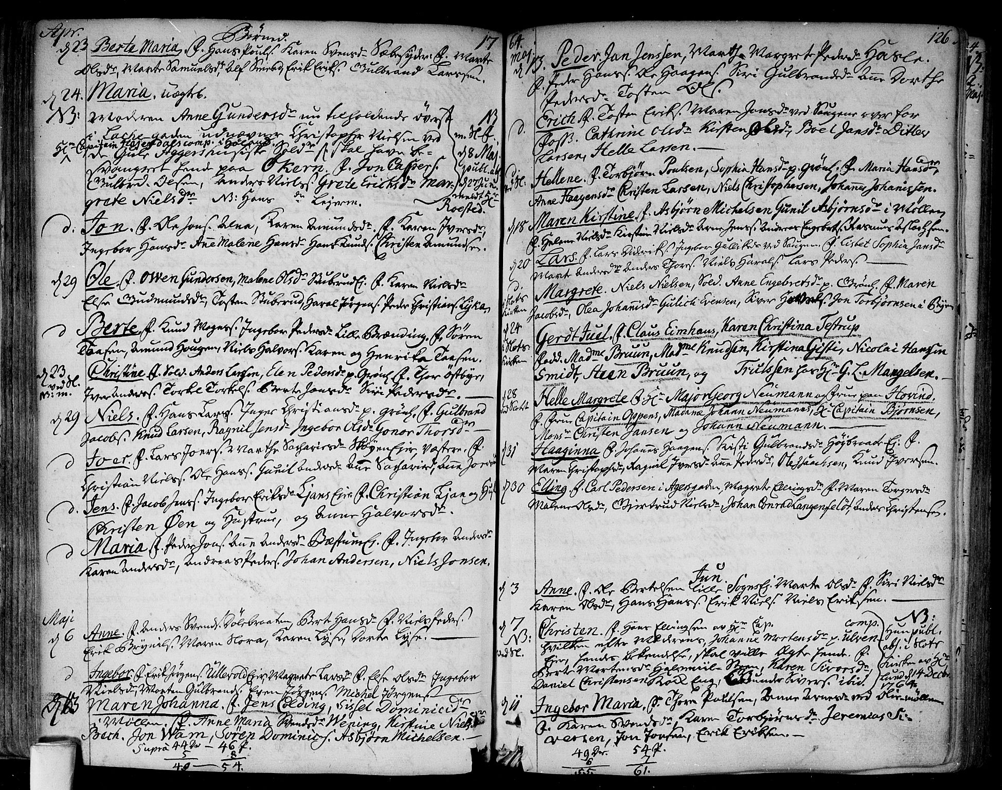 Aker prestekontor kirkebøker, SAO/A-10861/F/L0008: Parish register (official) no. 8, 1749-1765, p. 126
