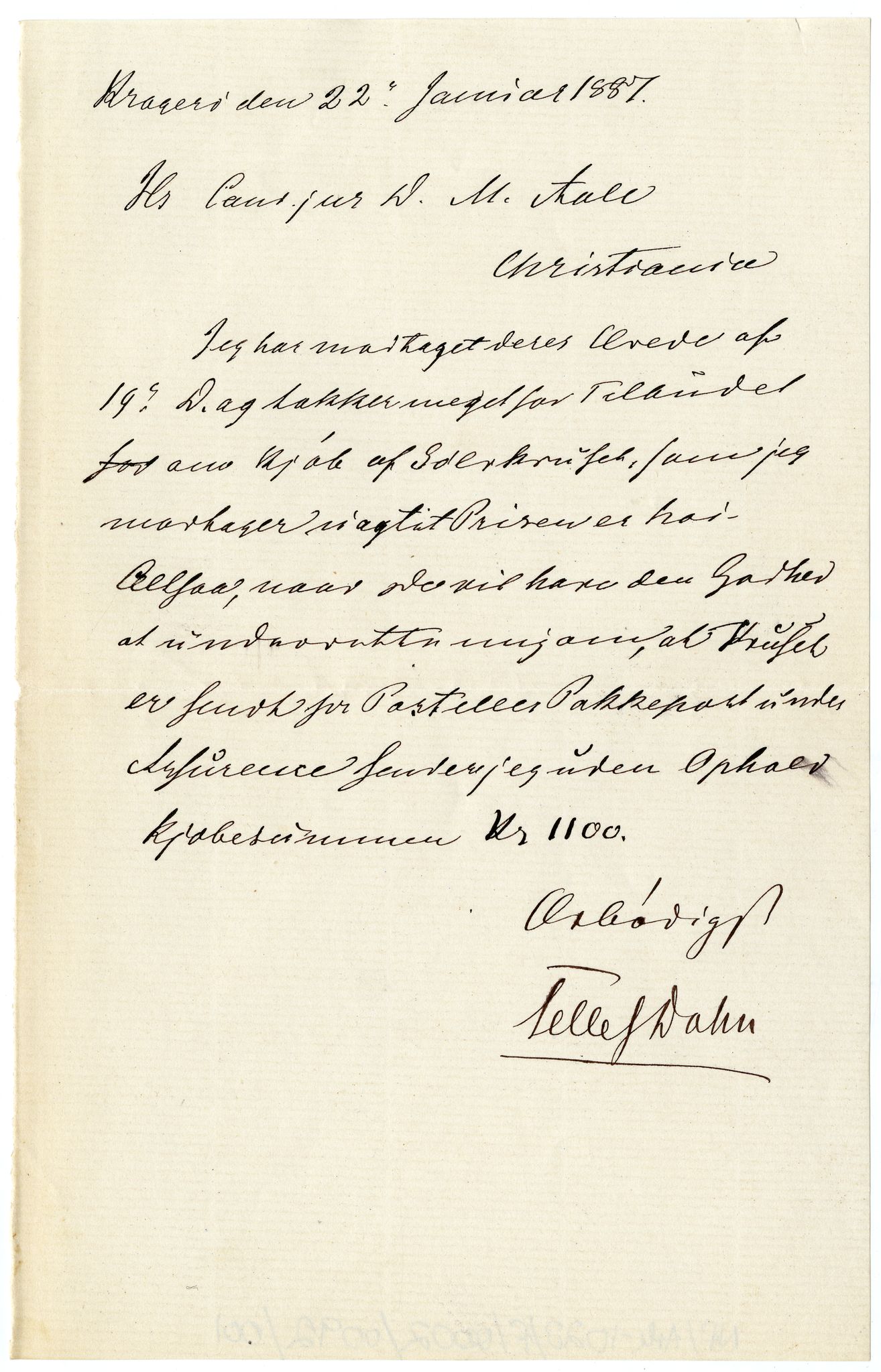 Diderik Maria Aalls brevsamling, NF/Ark-1023/F/L0002: D.M. Aalls brevsamling. B - C, 1799-1889, p. 458