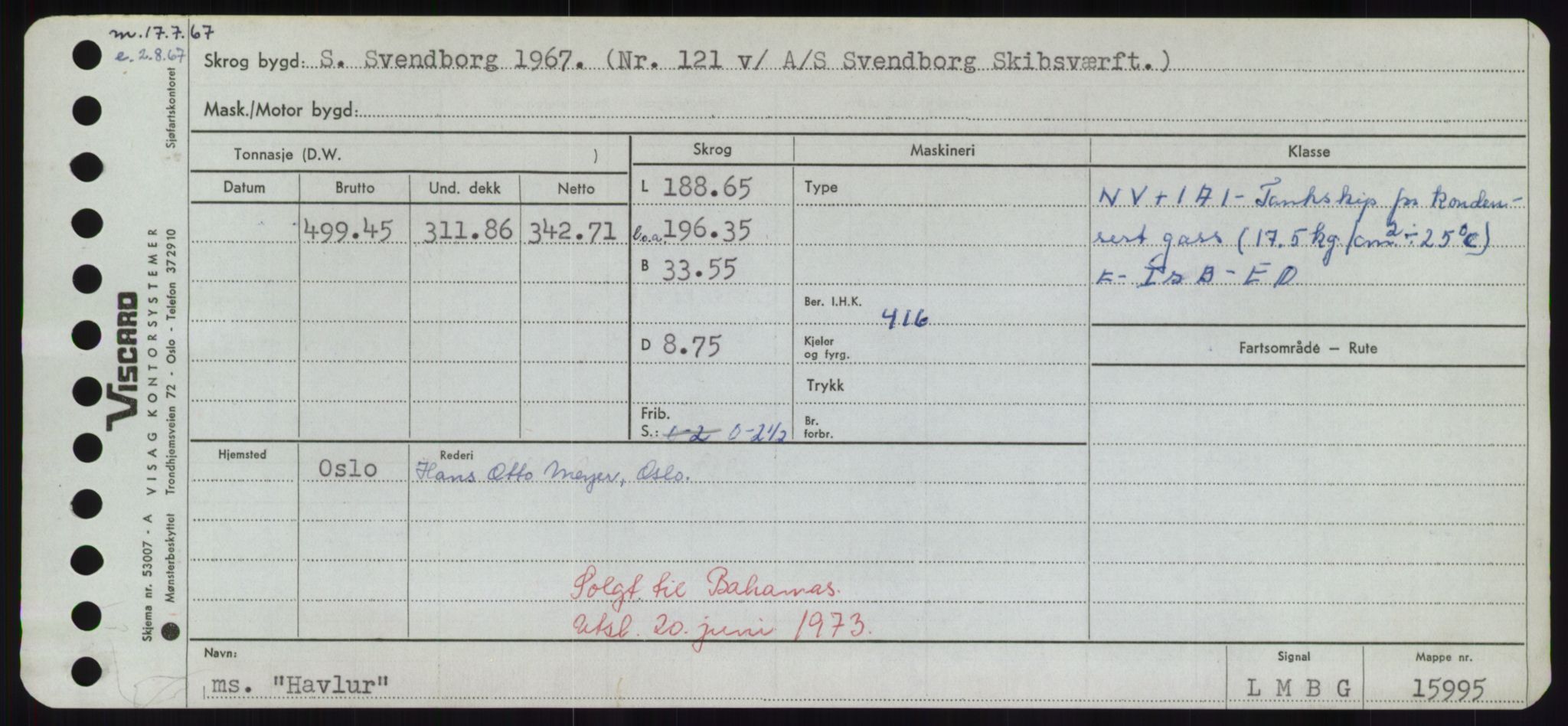 Sjøfartsdirektoratet med forløpere, Skipsmålingen, RA/S-1627/H/Hd/L0014: Fartøy, H-Havl, p. 617