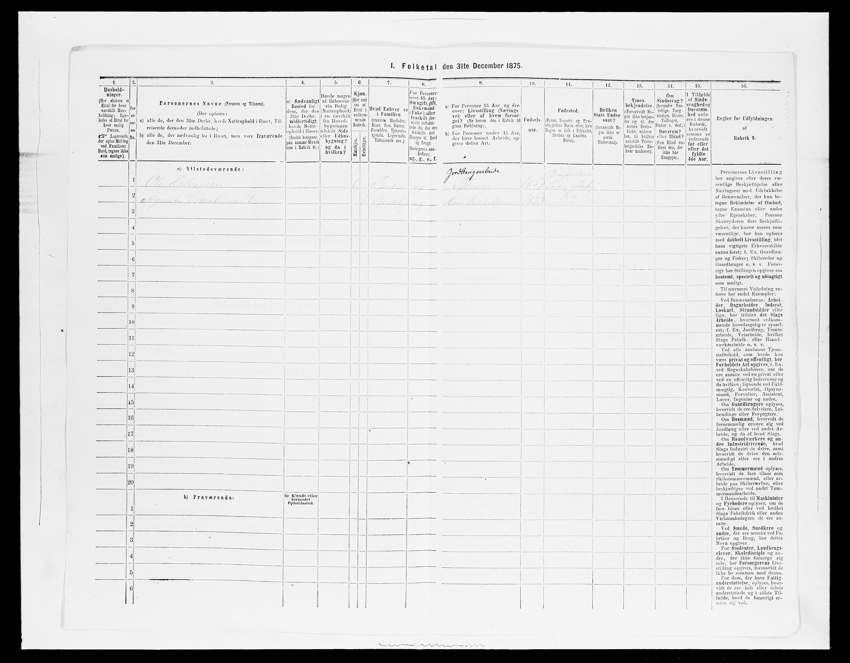 SAH, 1875 census for 0412P Ringsaker, 1875, p. 3136