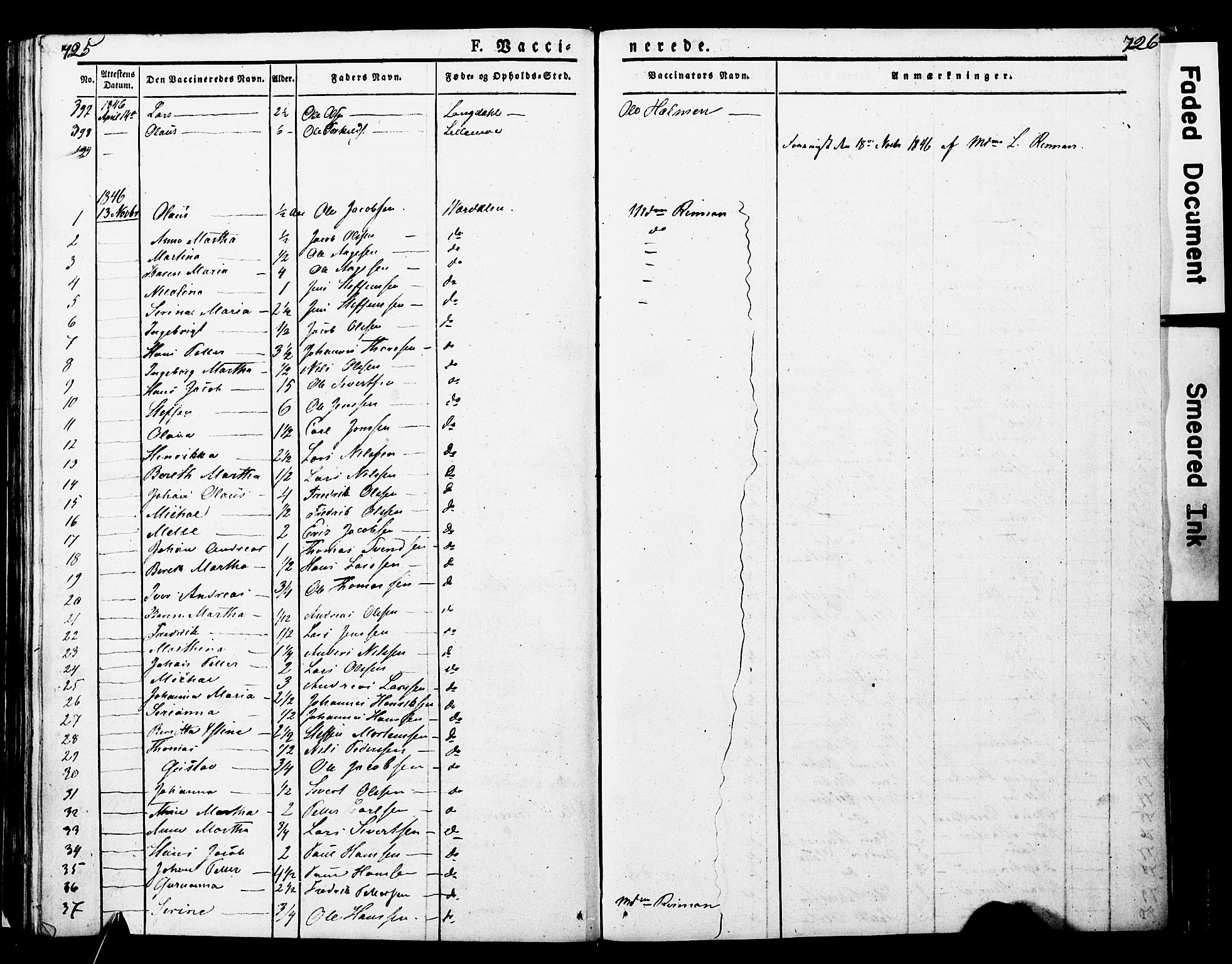 Ministerialprotokoller, klokkerbøker og fødselsregistre - Nord-Trøndelag, SAT/A-1458/723/L0243: Parish register (official) no. 723A12, 1822-1851, p. 725-726
