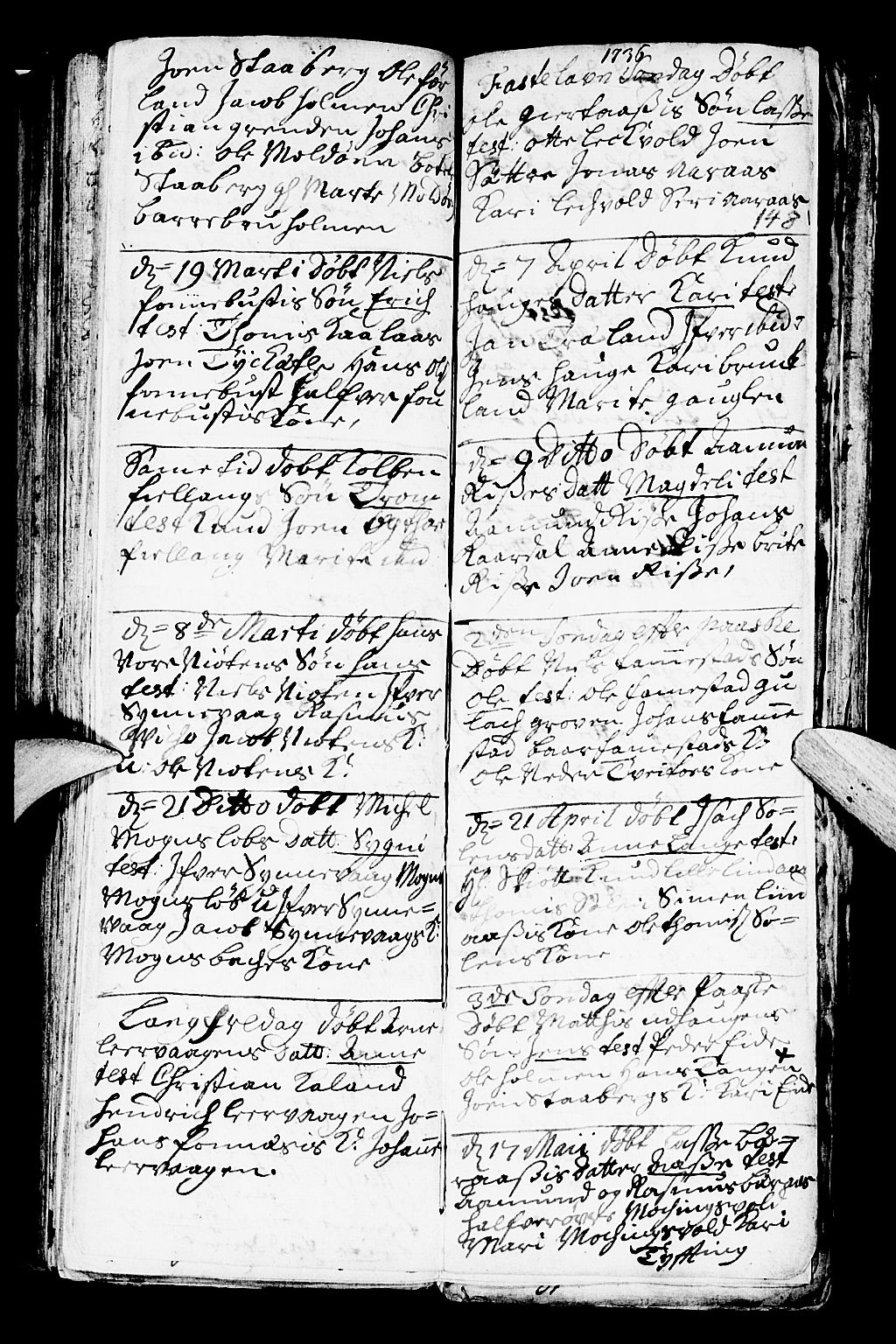 Lindås Sokneprestembete, AV/SAB-A-76701/H/Haa/Haaa/L0001: Parish register (official) no. A 1, 1699-1746, p. 148