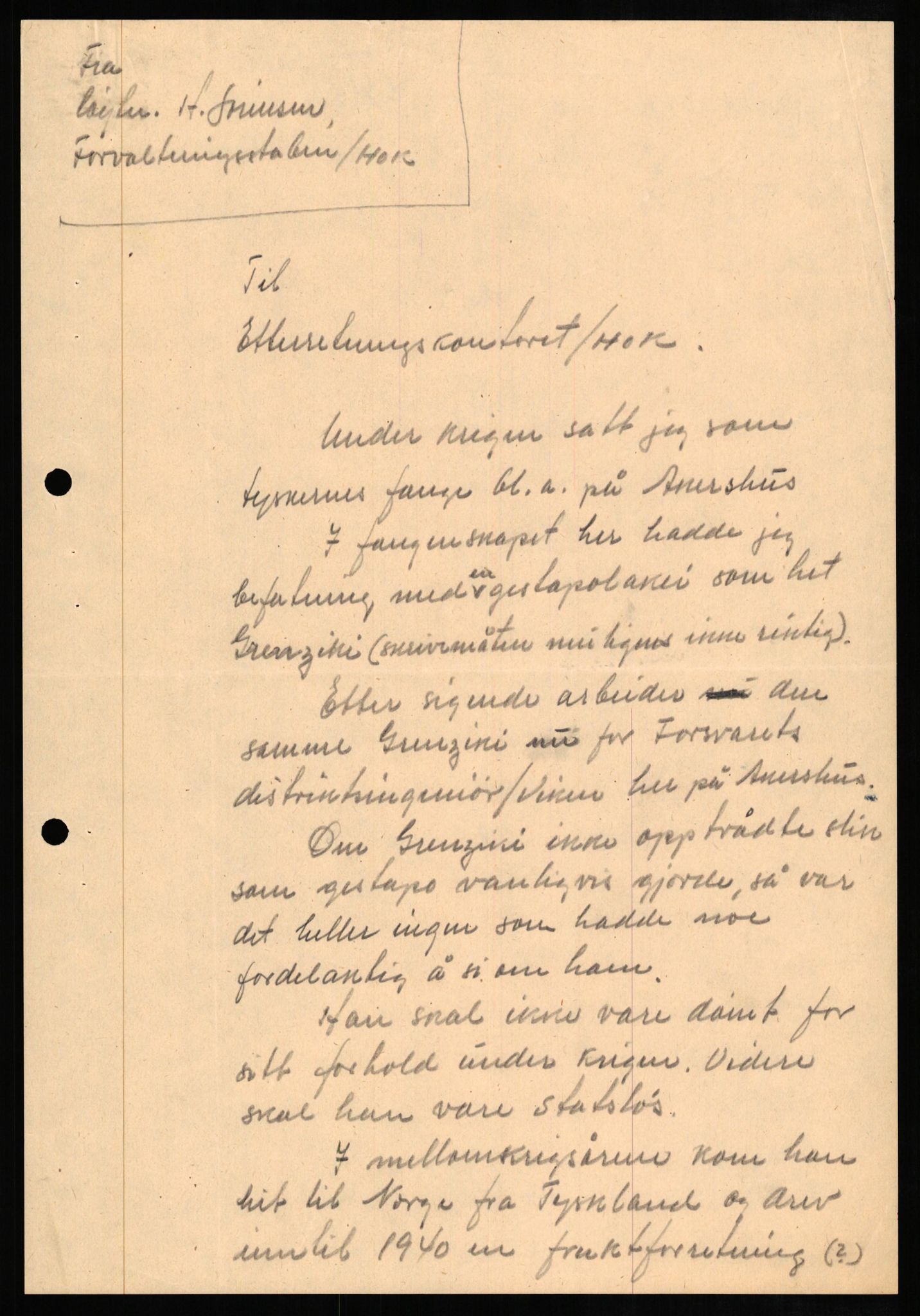 Forsvaret, Forsvarets overkommando II, AV/RA-RAFA-3915/D/Db/L0010: CI Questionaires. Tyske okkupasjonsstyrker i Norge. Tyskere., 1945-1946, p. 191