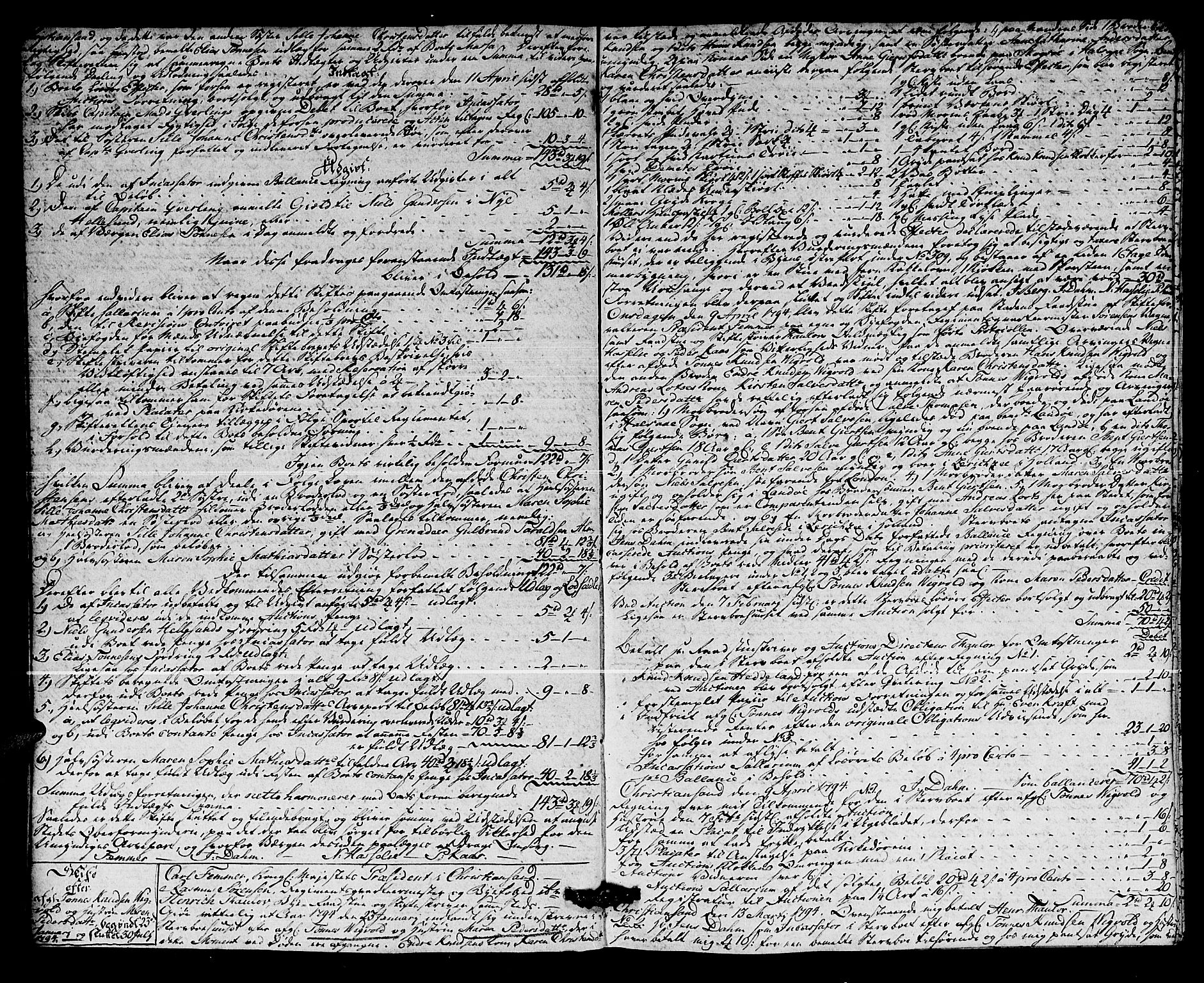 Kristiansand byrett, AV/SAK-1223-0001/H/Hc/L0015: Skifteprotokoll nr. 11, med register, 1794-1806, p. 6b-7a
