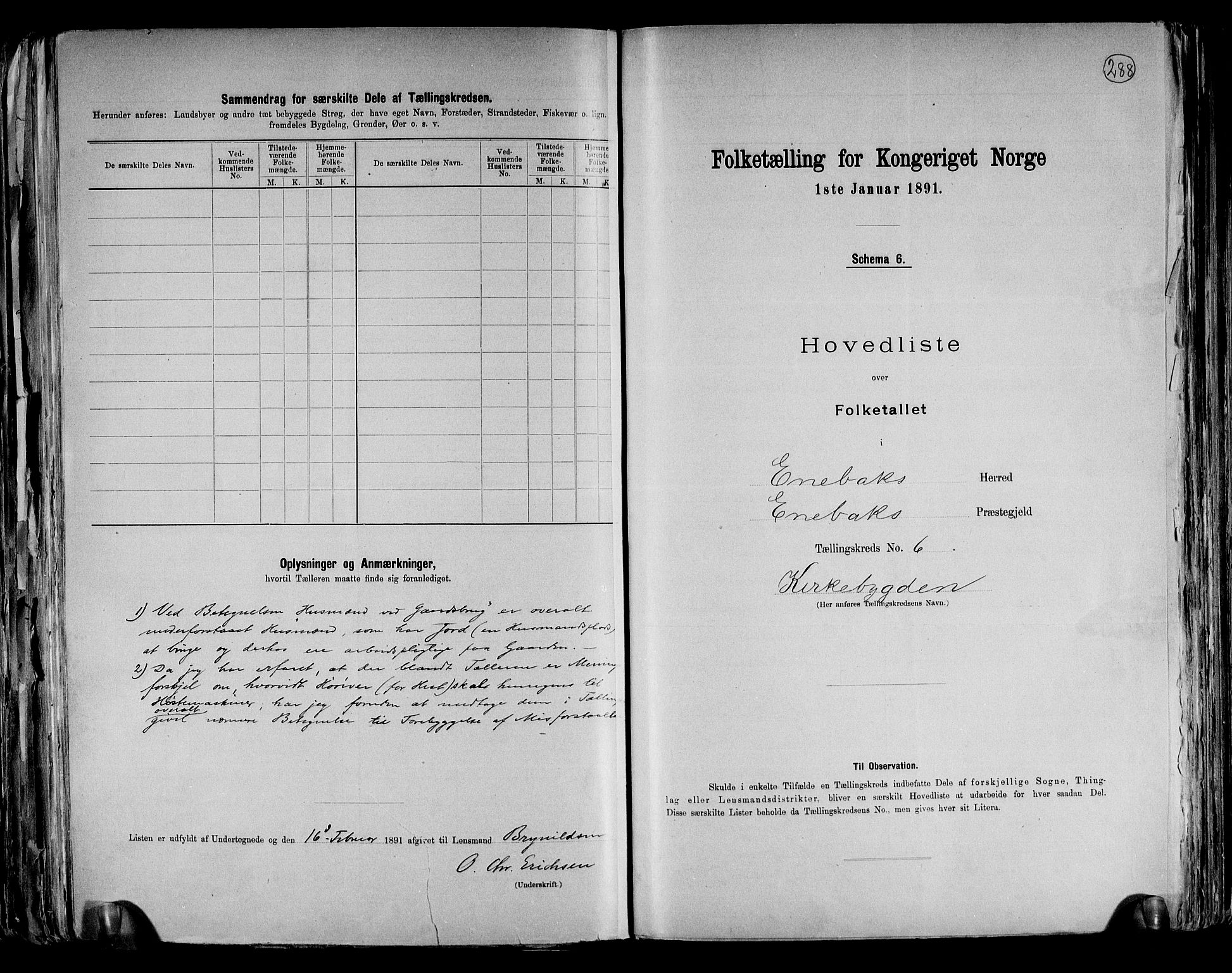 RA, 1891 census for 0229 Enebakk, 1891, p. 21