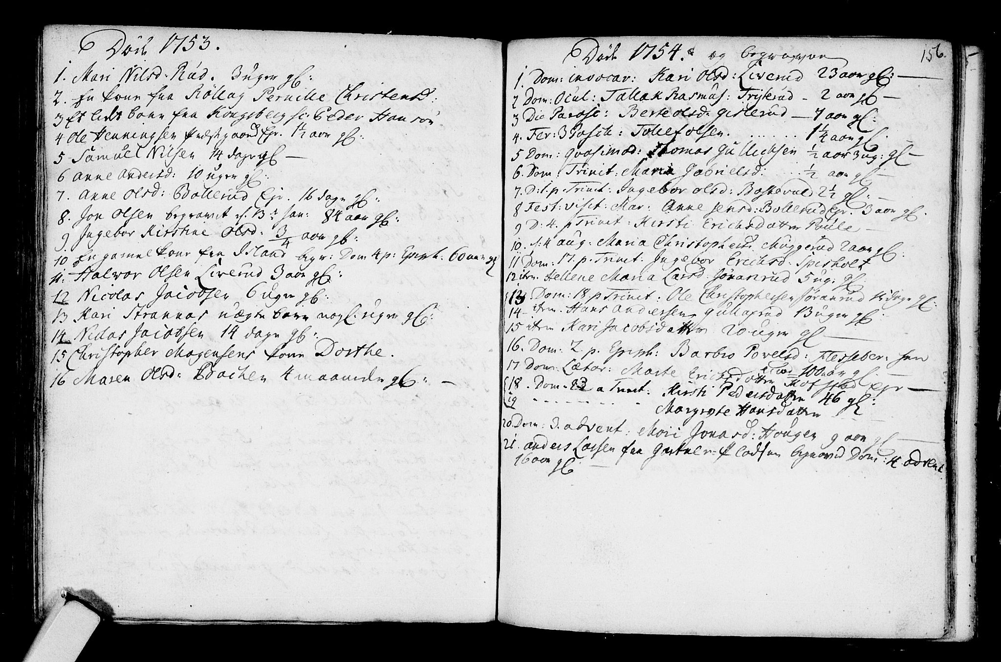 Fiskum kirkebøker, SAKO/A-15/G/Ga/L0001: Parish register (copy) no. 1, 1751-1764, p. 156