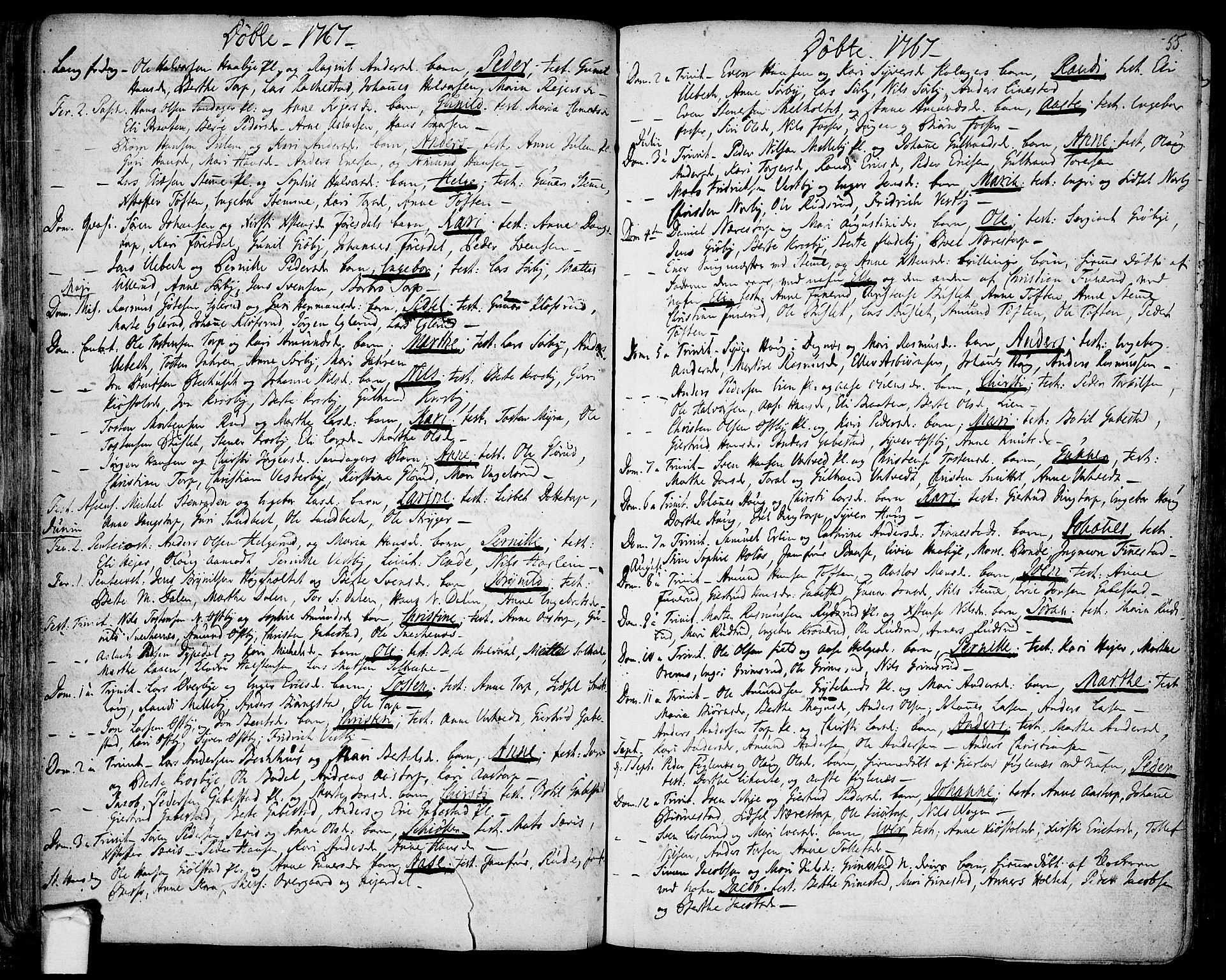 Rakkestad prestekontor Kirkebøker, SAO/A-2008/F/Fa/L0003: Parish register (official) no. I 3, 1752-1777, p. 55