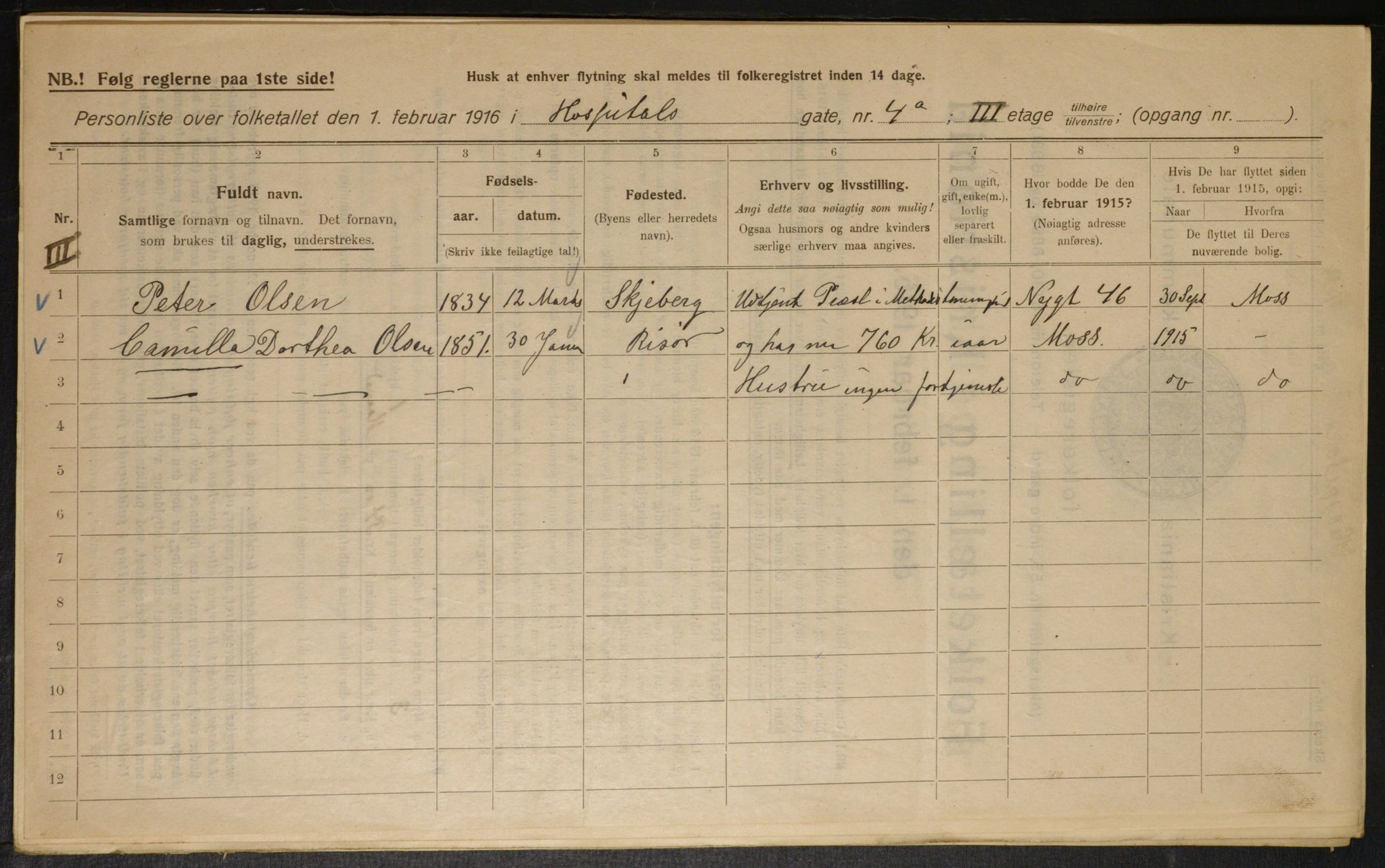 OBA, Municipal Census 1916 for Kristiania, 1916, p. 42100