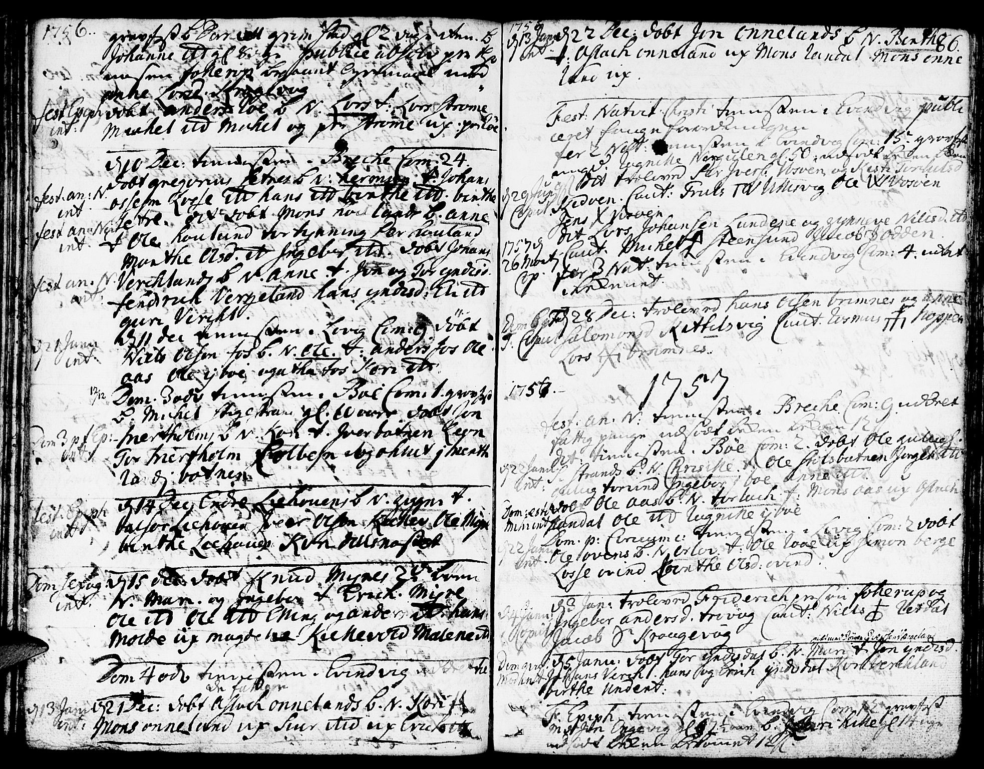 Gulen sokneprestembete, AV/SAB-A-80201/H/Haa/Haaa/L0012: Parish register (official) no. A 12, 1749-1776, p. 66
