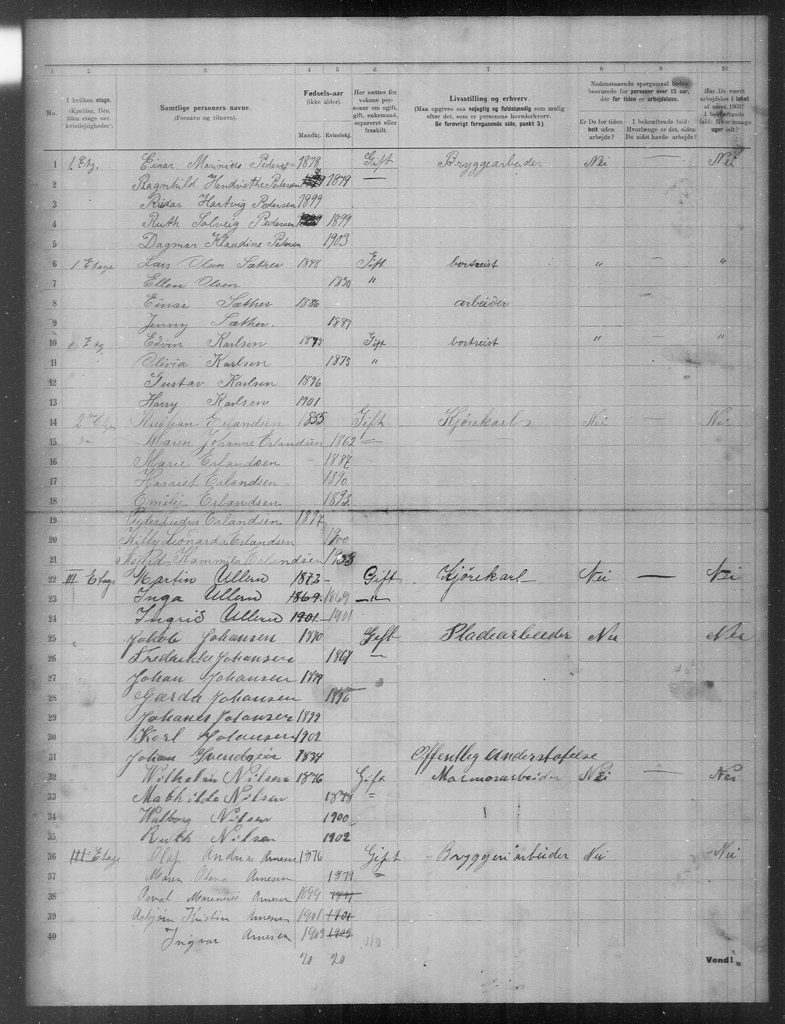 OBA, Municipal Census 1903 for Kristiania, 1903, p. 16350