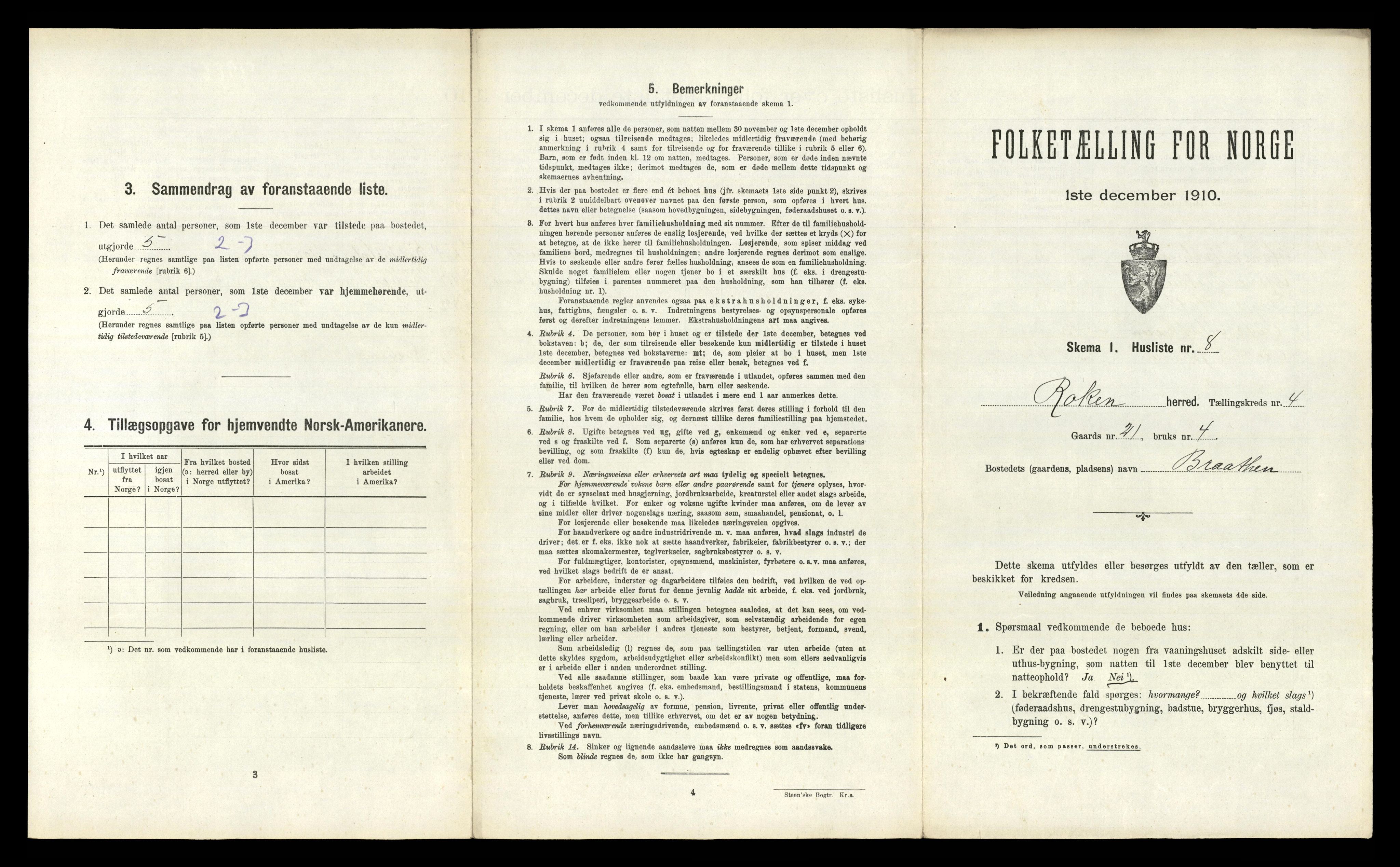 RA, 1910 census for Røyken, 1910, p. 577