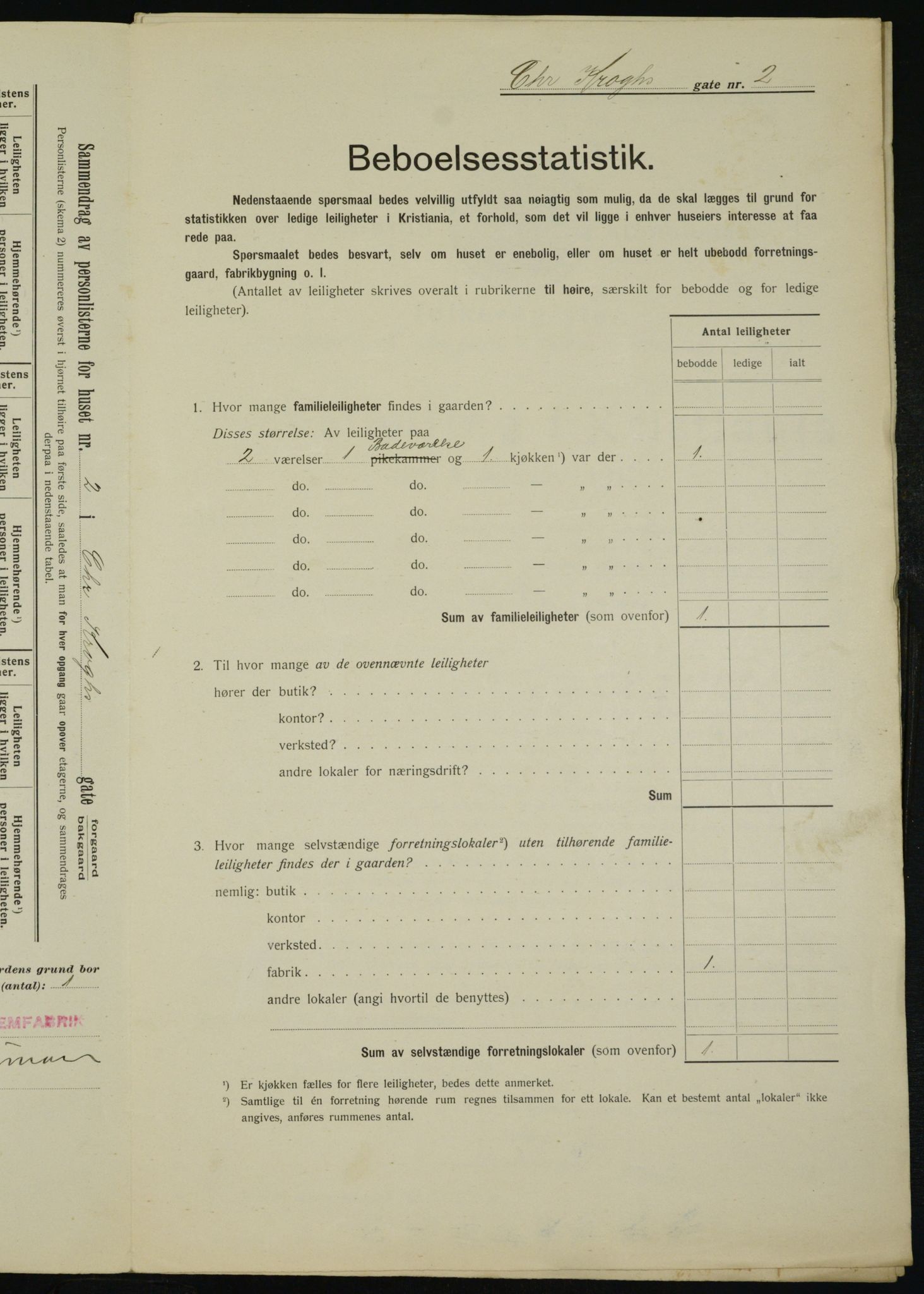 OBA, Municipal Census 1912 for Kristiania, 1912, p. 11650