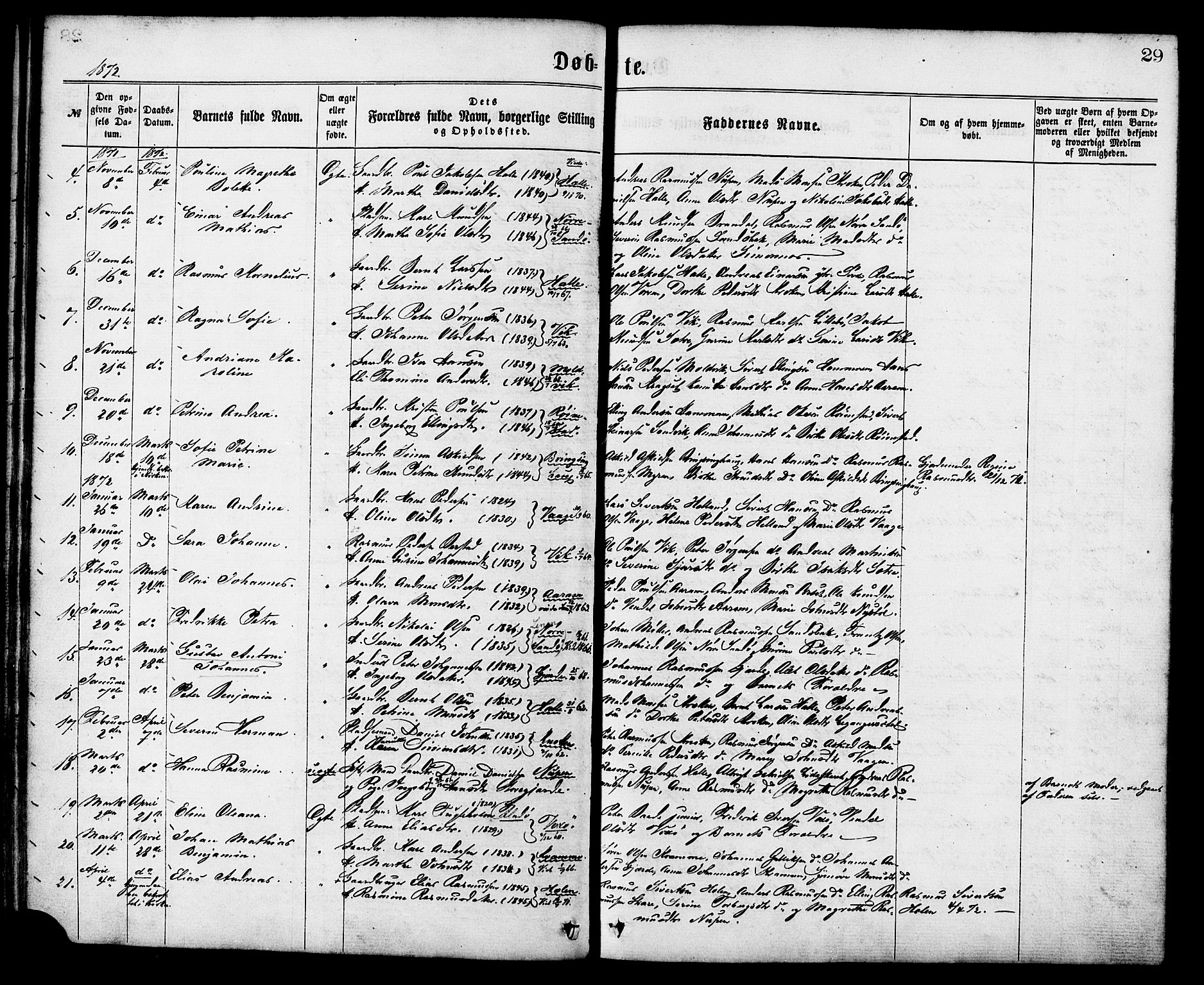 Ministerialprotokoller, klokkerbøker og fødselsregistre - Møre og Romsdal, AV/SAT-A-1454/503/L0035: Parish register (official) no. 503A03, 1865-1884, p. 29