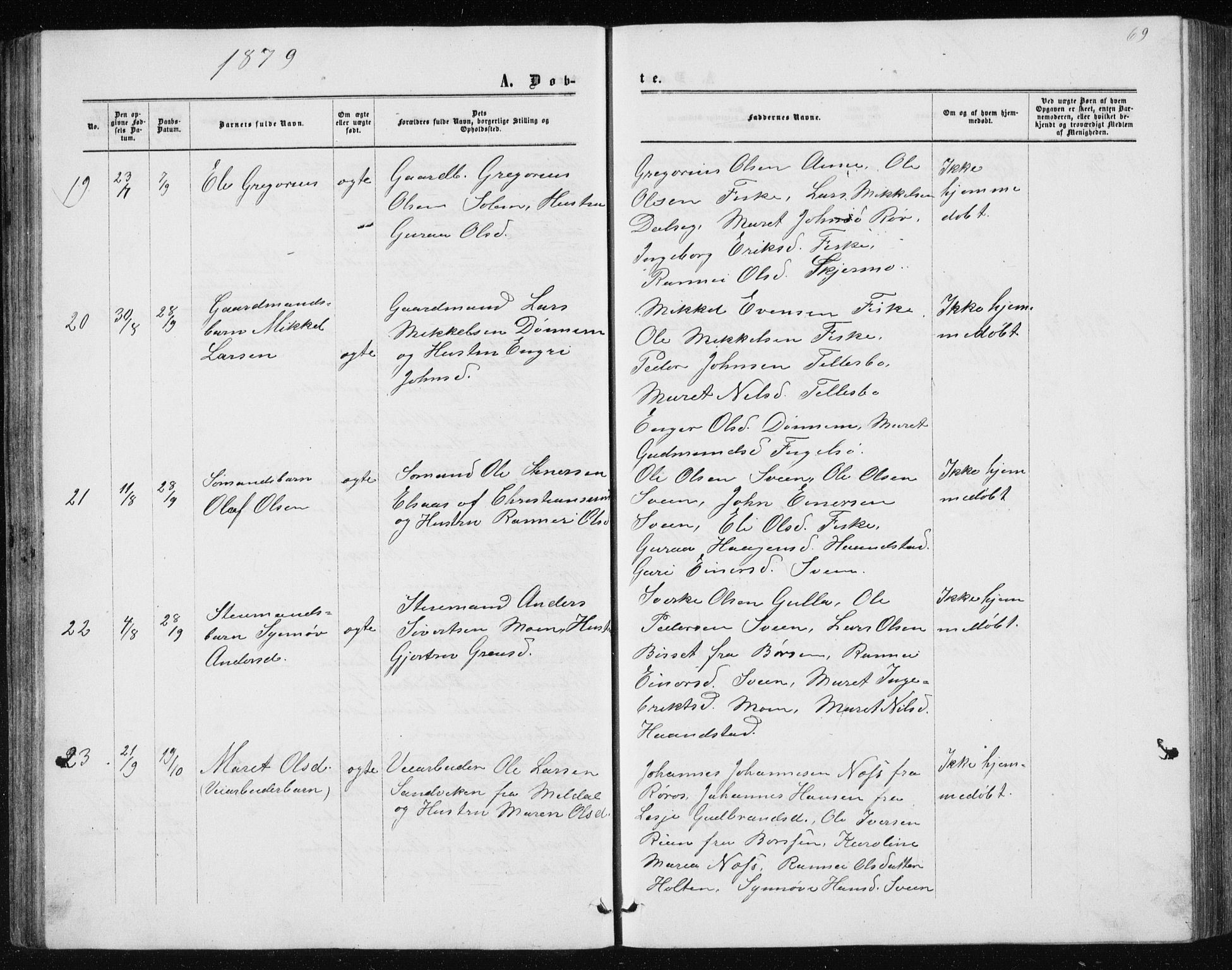 Ministerialprotokoller, klokkerbøker og fødselsregistre - Møre og Romsdal, AV/SAT-A-1454/597/L1064: Parish register (copy) no. 597C01, 1866-1898, p. 69