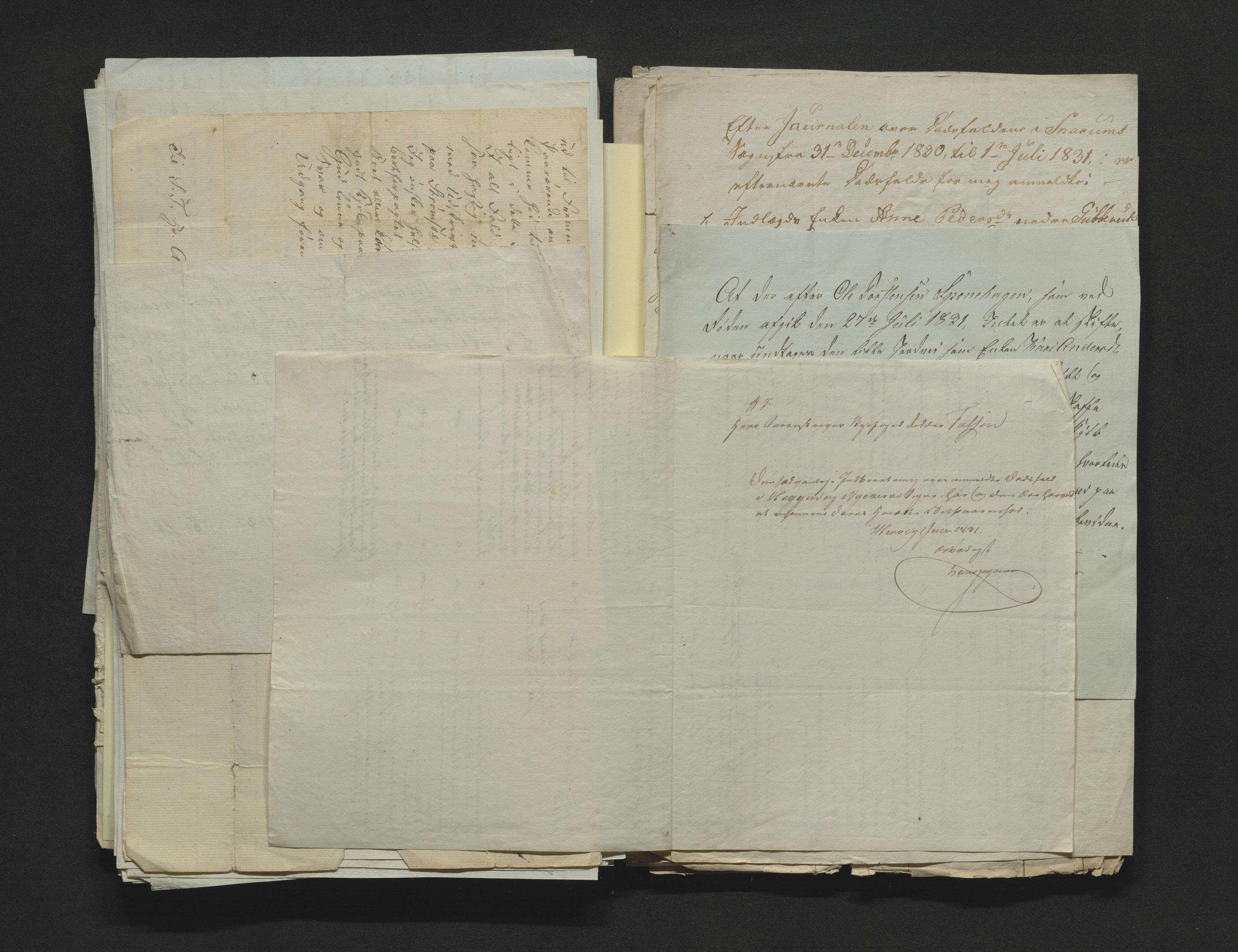 Eiker, Modum og Sigdal sorenskriveri, AV/SAKO-A-123/H/Ha/Hab/L0003: Dødsfallsmeldinger, 1830-1833