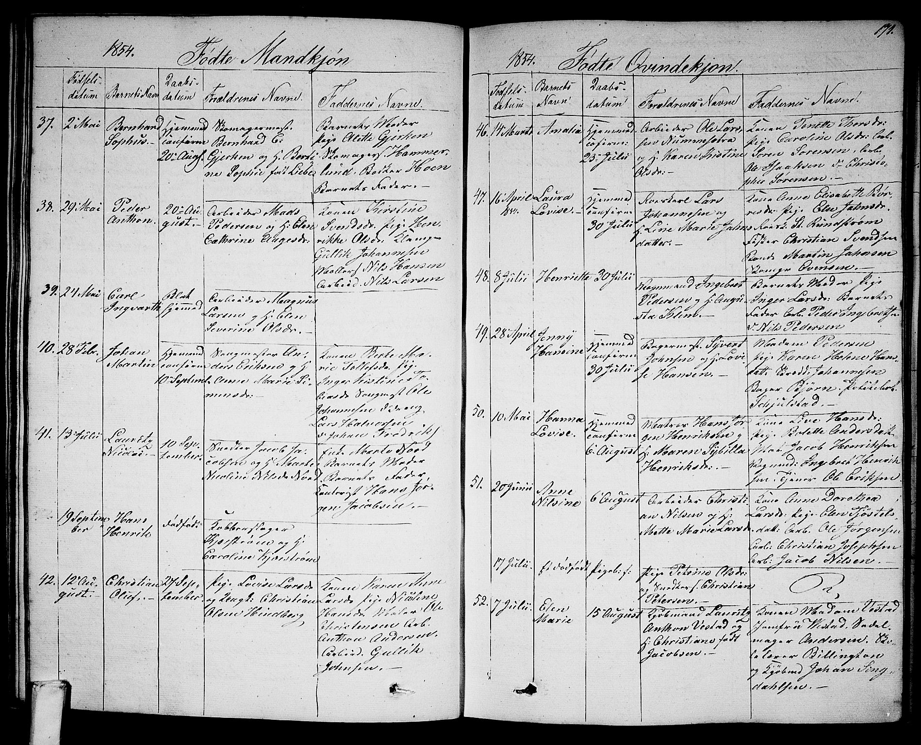 Larvik kirkebøker, SAKO/A-352/G/Ga/L0003a: Parish register (copy) no. I 3A, 1830-1870, p. 171