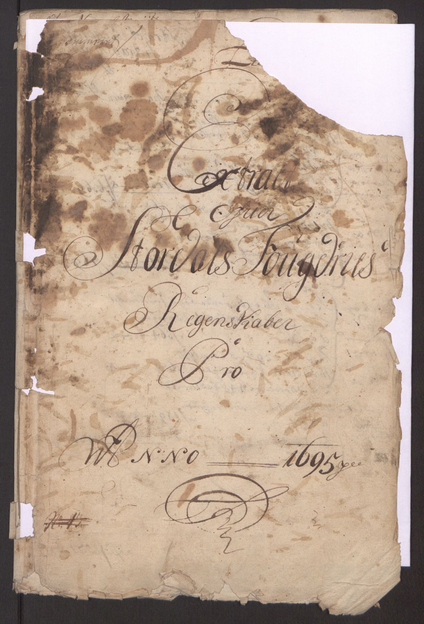 Rentekammeret inntil 1814, Reviderte regnskaper, Fogderegnskap, RA/EA-4092/R62/L4187: Fogderegnskap Stjørdal og Verdal, 1695, p. 4