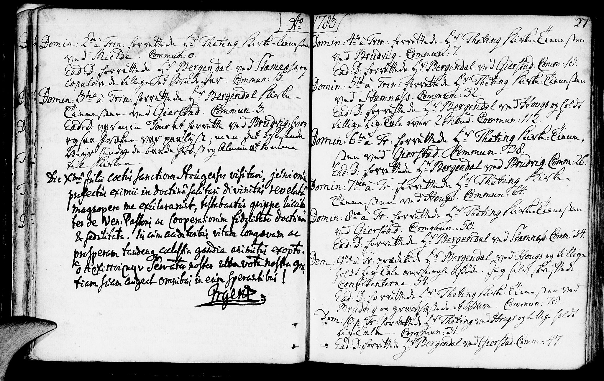 Haus sokneprestembete, AV/SAB-A-75601/H/Haa: Parish register (official) no. A 10, 1782-1796, p. 27