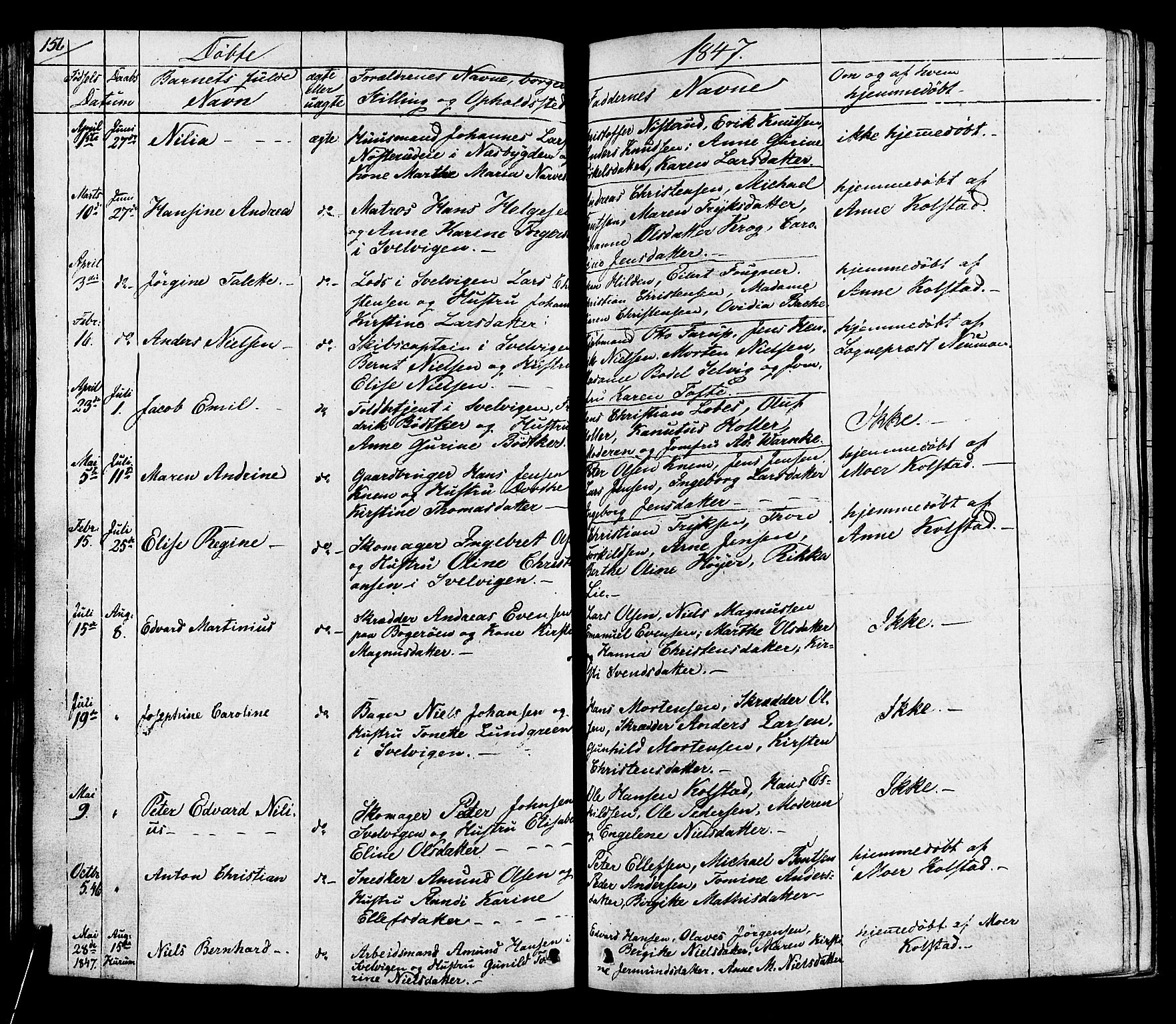 Hurum kirkebøker, AV/SAKO-A-229/G/Ga/L0002: Parish register (copy) no. I 2, 1827-1857, p. 156