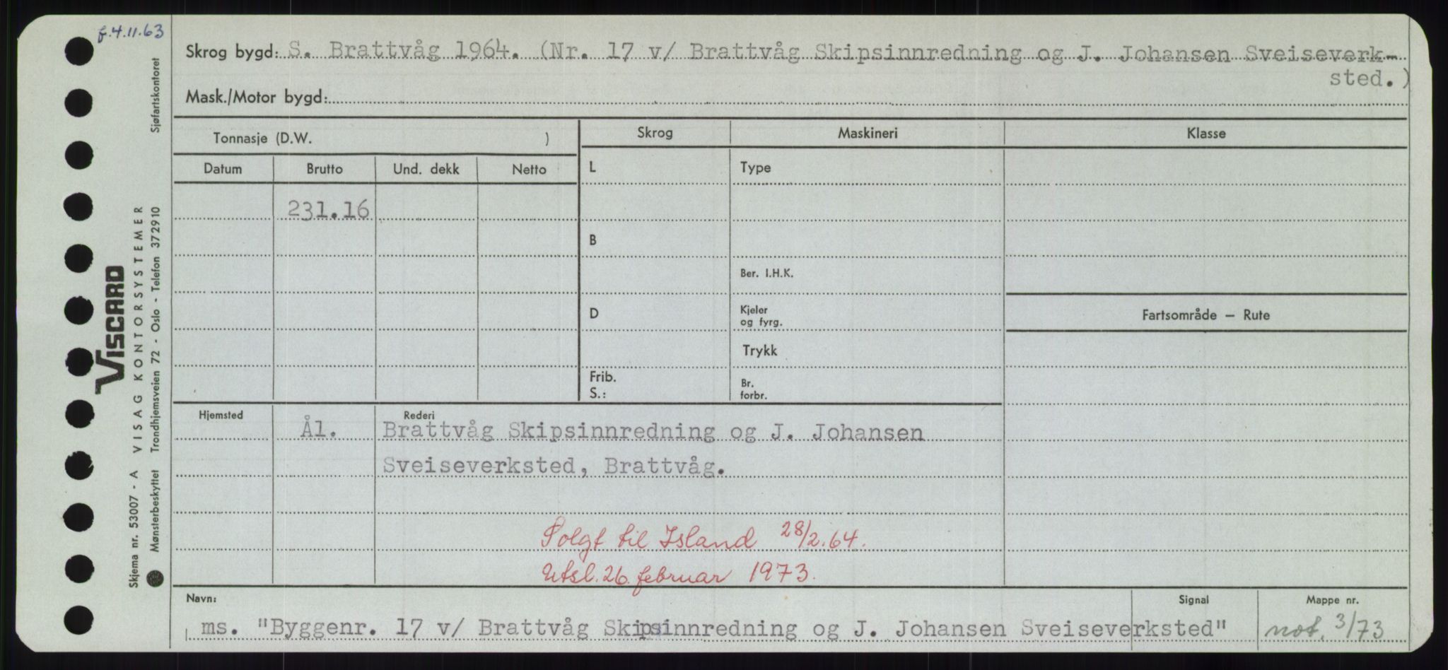 Sjøfartsdirektoratet med forløpere, Skipsmålingen, RA/S-1627/H/Hd/L0006: Fartøy, Byg-Båt, p. 97