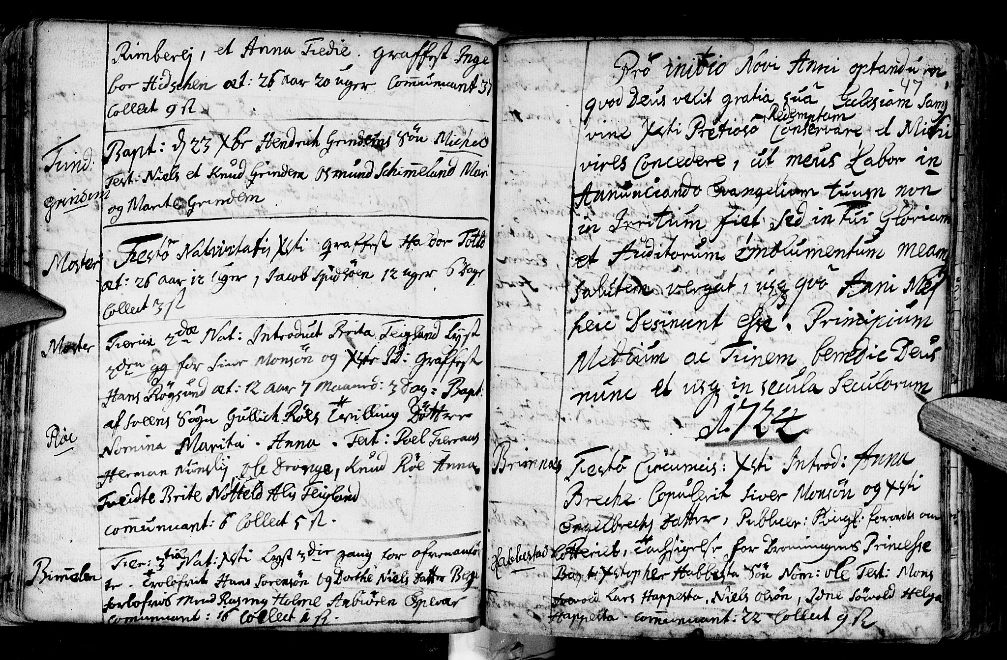 Finnås sokneprestembete, AV/SAB-A-99925/H/Ha/Haa/Haaa/L0001: Parish register (official) no. A 1, 1718-1744, p. 47