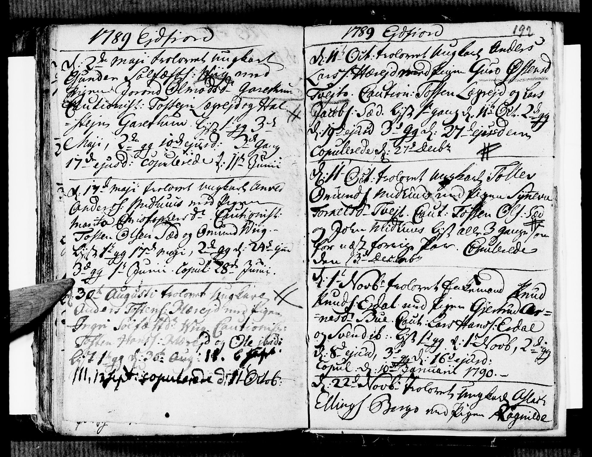 Ulvik sokneprestembete, AV/SAB-A-78801/H/Haa: Parish register (official) no. A 9, 1743-1792, p. 192