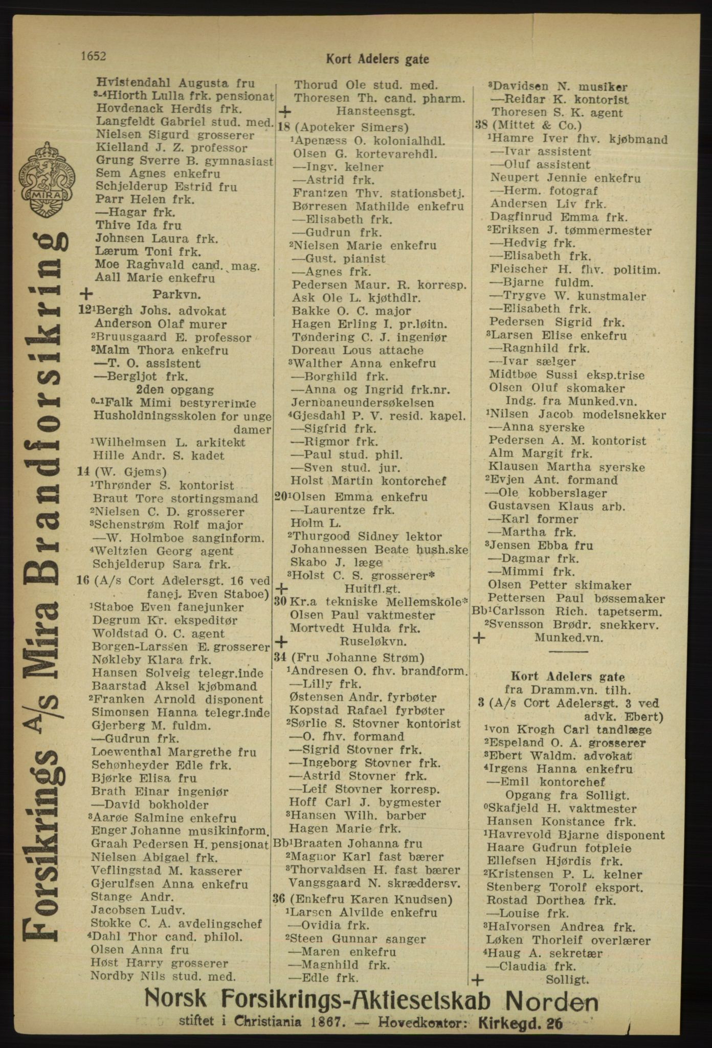 Kristiania/Oslo adressebok, PUBL/-, 1918, p. 1805