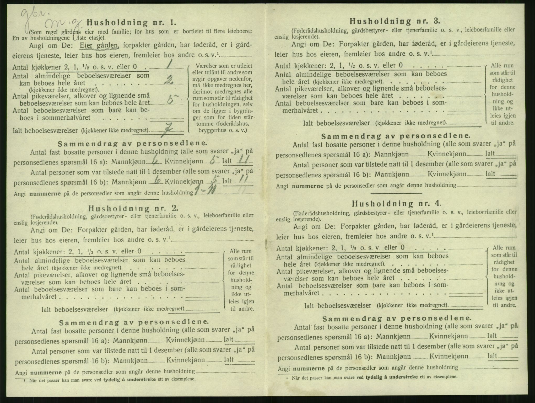 SAT, 1920 census for Vevelstad, 1920, p. 179