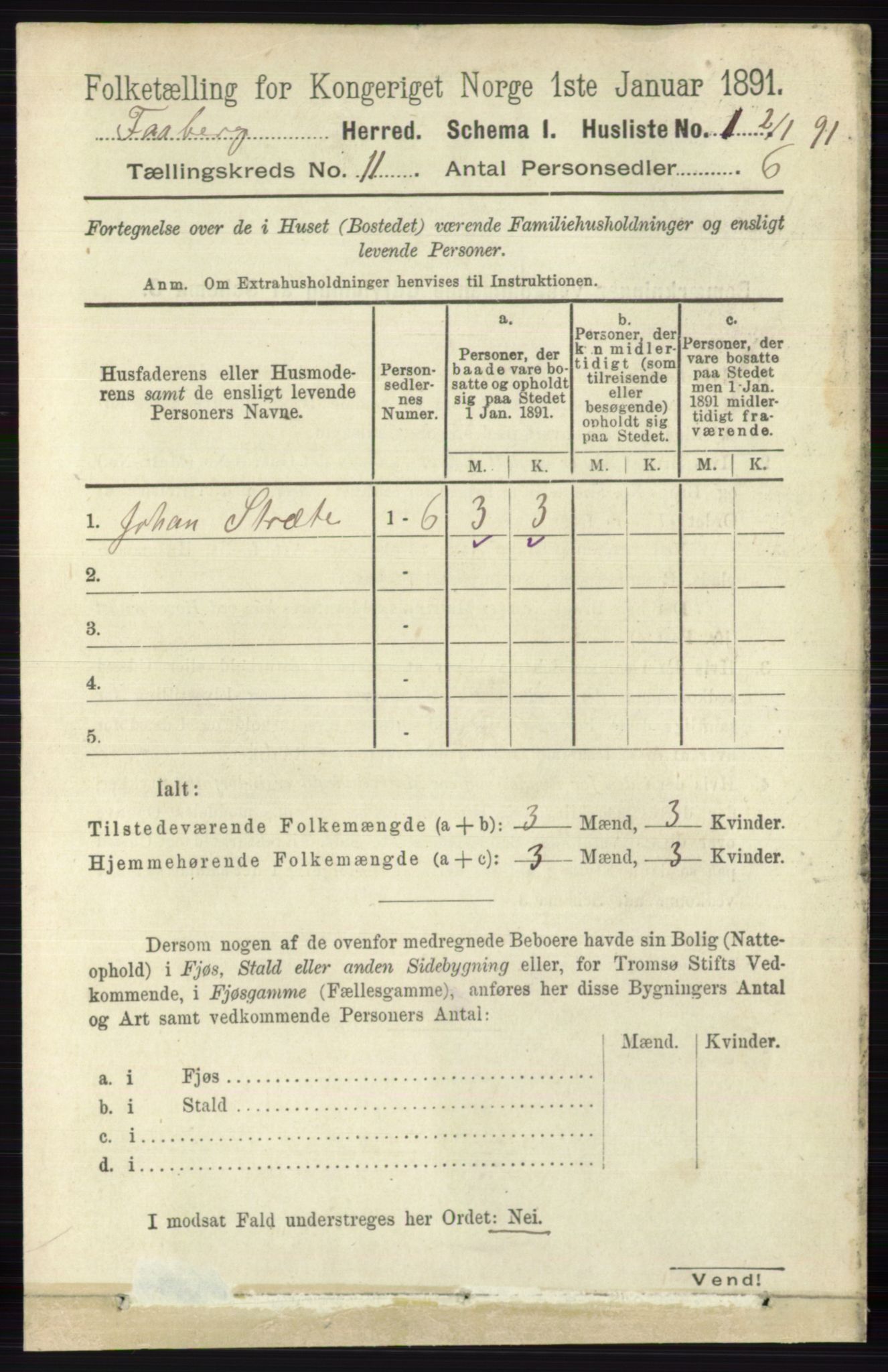 RA, 1891 census for 0524 Fåberg, 1891, p. 4449