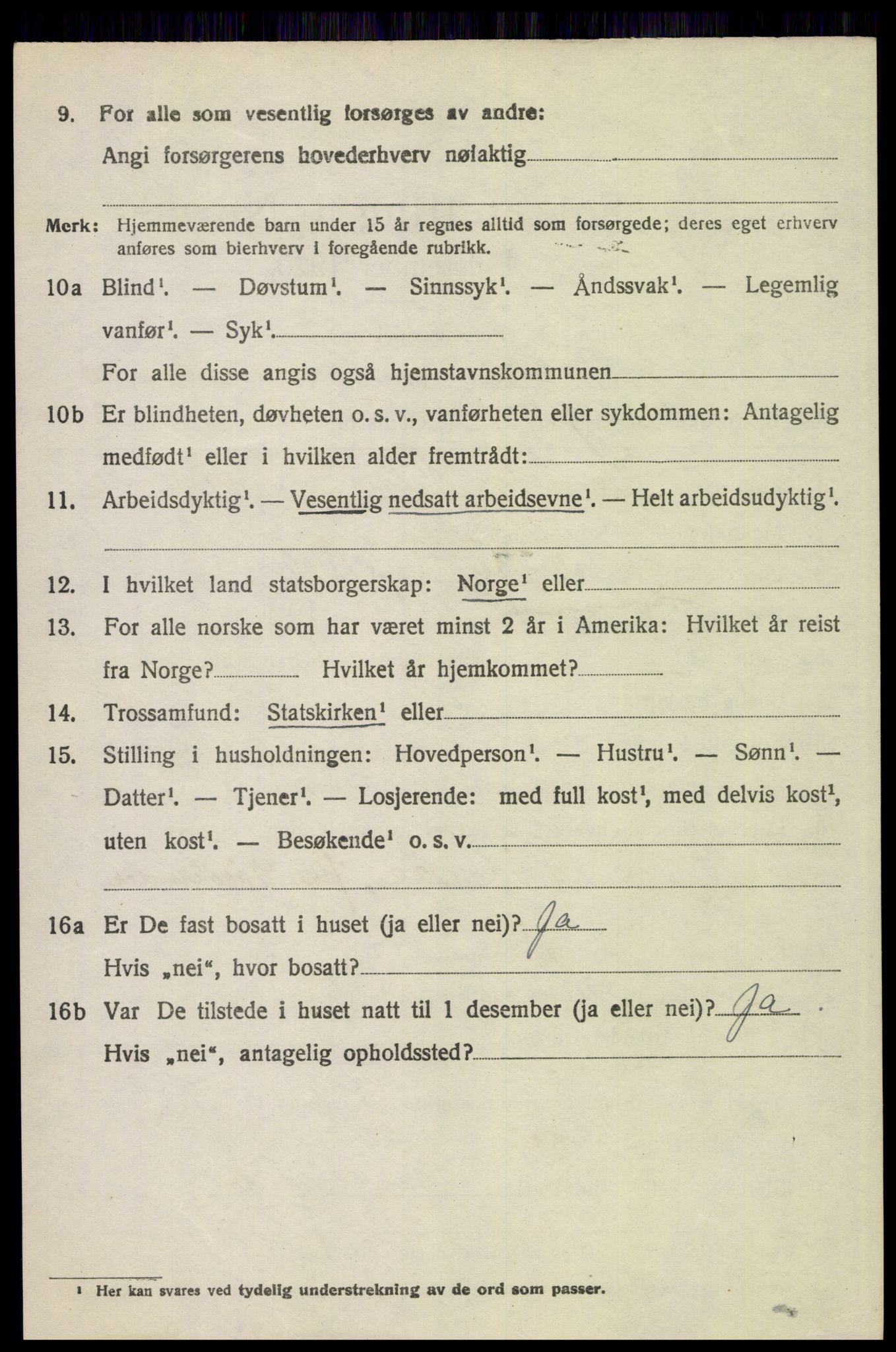 SAH, 1920 census for Tolga, 1920, p. 4916