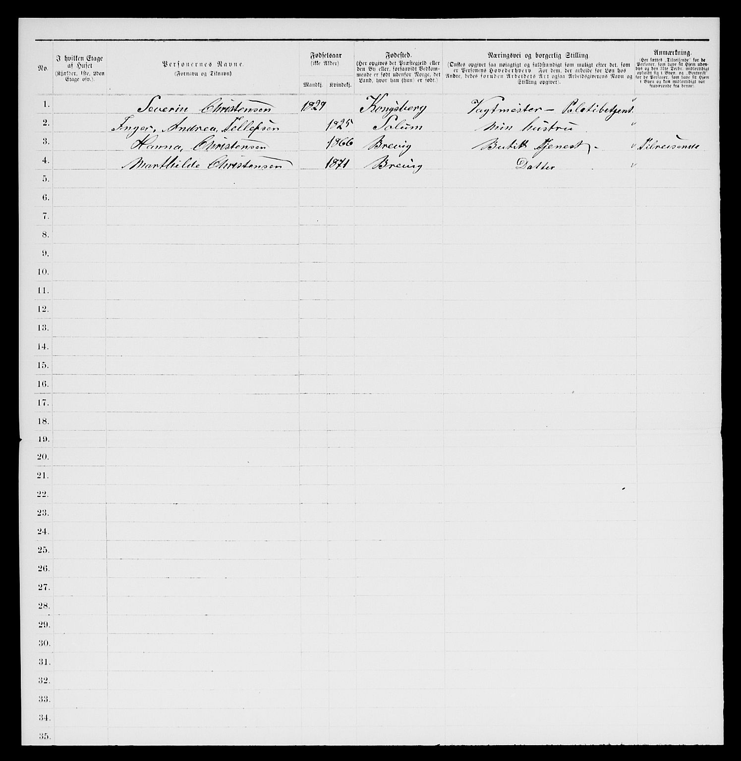 SAKO, 1885 census for 0803 Stathelle, 1885, p. 124