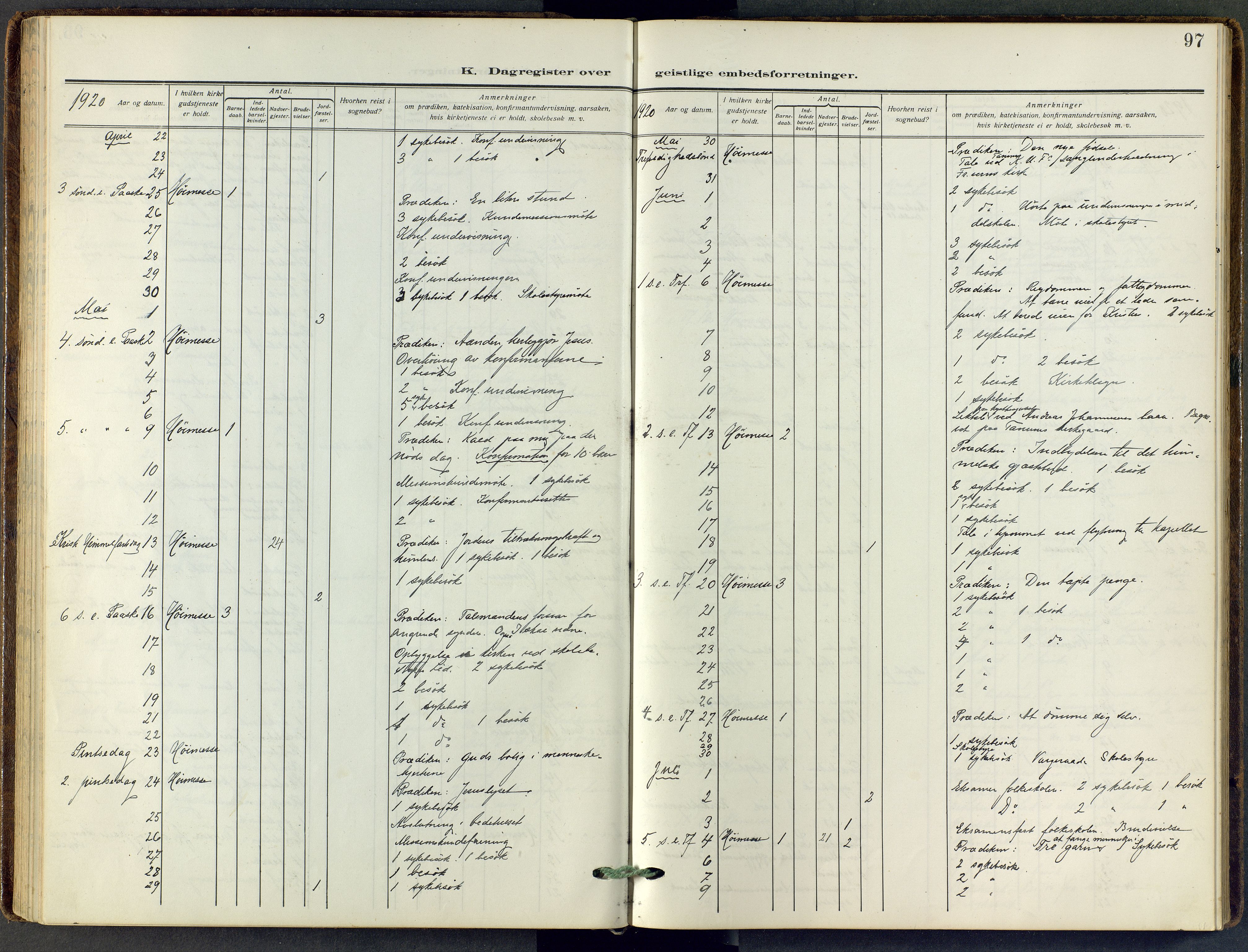 Stavern kirkebøker, AV/SAKO-A-318/F/Fa/L0010: Parish register (official) no. 10, 1916-1967, p. 97