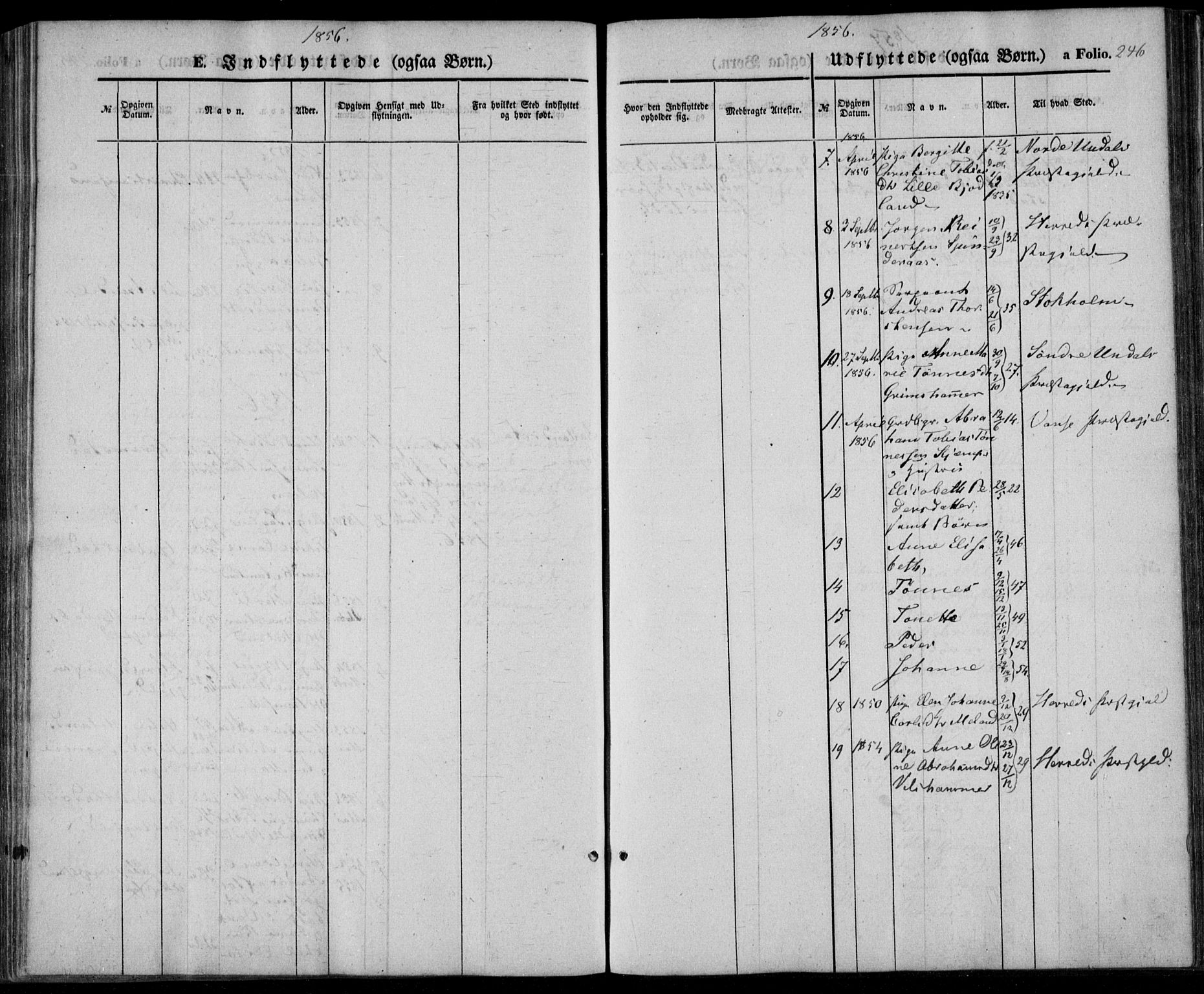 Lyngdal sokneprestkontor, AV/SAK-1111-0029/F/Fa/Fac/L0009: Parish register (official) no. A 9, 1852-1864, p. 246